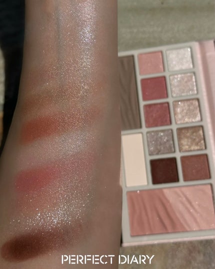 デザイナーアイズ&チークパレット/PERFECT DIARY/アイシャドウを使ったクチコミ(4枚目)