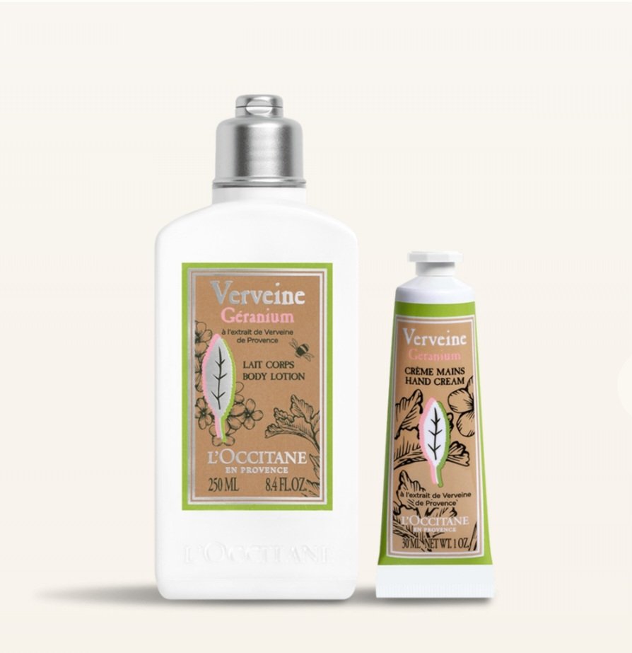 ゼラニウムヴァーベナボディーローション&ハンドクリーム/L'OCCITANE/ボディローションを使ったクチコミ（1枚目）