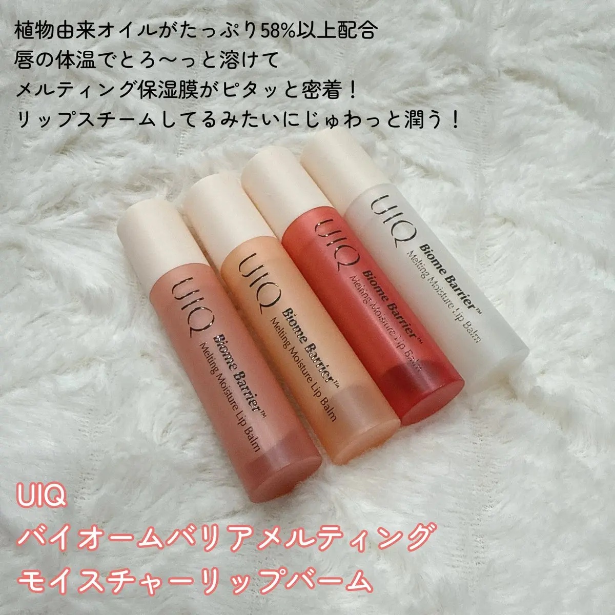 バイオームバリアメルティングモイスチャーリップバーム/UIQ/リップバームを使ったクチコミ（2枚目）