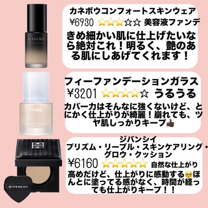 KANEBO コンフォートスキン ウェアのクチコミ「これからの夏にぴったり!汗•水に強い、崩れにくいファンデを厳選しました✨
ぜひ参考にしてみて.....」(3枚目)