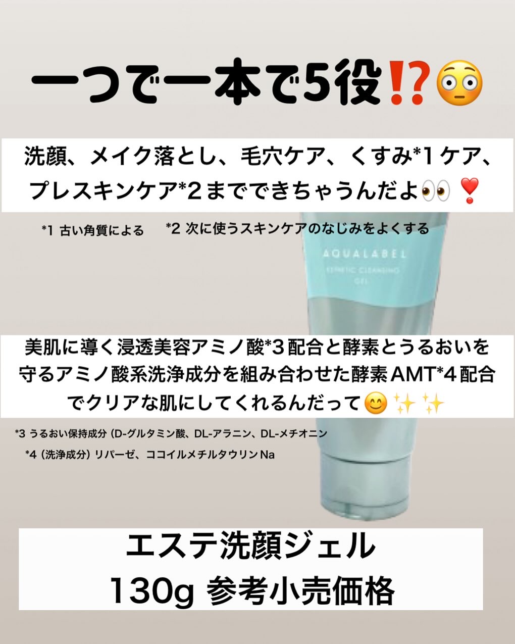 エステ洗顔ジェル/アクアレーベル/その他洗顔料を使ったクチコミ（2枚目）