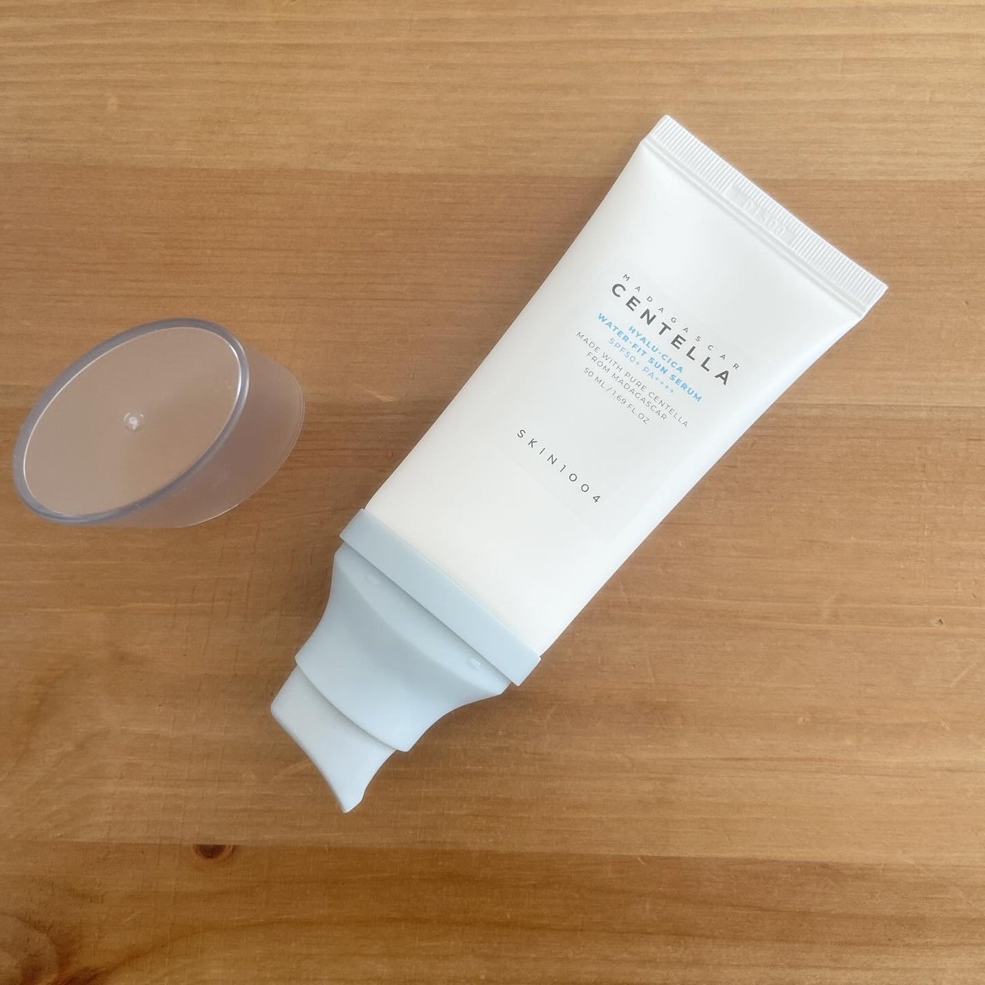 ヒアルーシカ ウォーターフィット サンセラム/SKIN1004/日焼け止めローションを使ったクチコミ(2枚目)