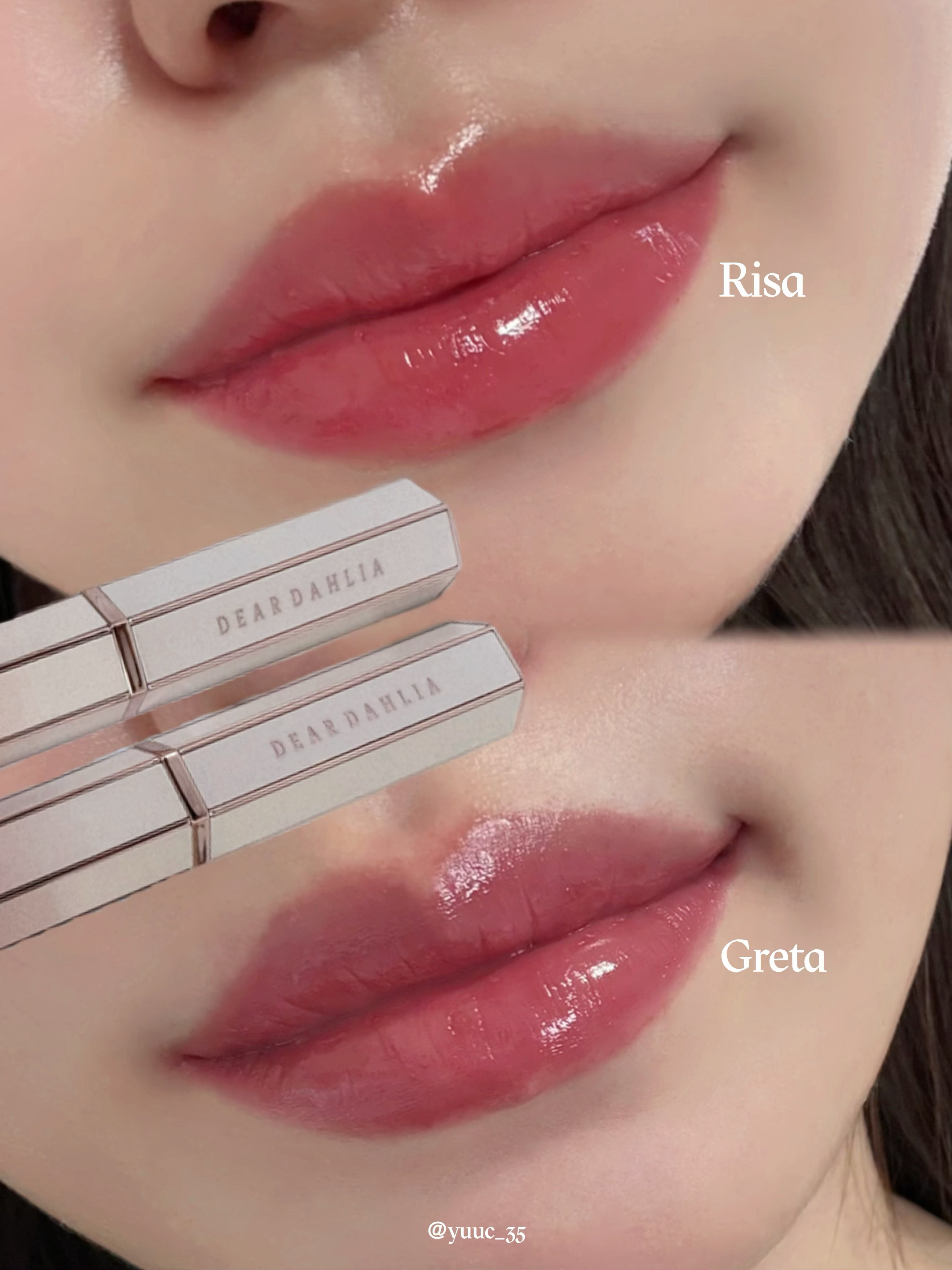 リップアルアグロウシャイン/DEAR DAHLIA/口紅を使ったクチコミ（3枚目）
