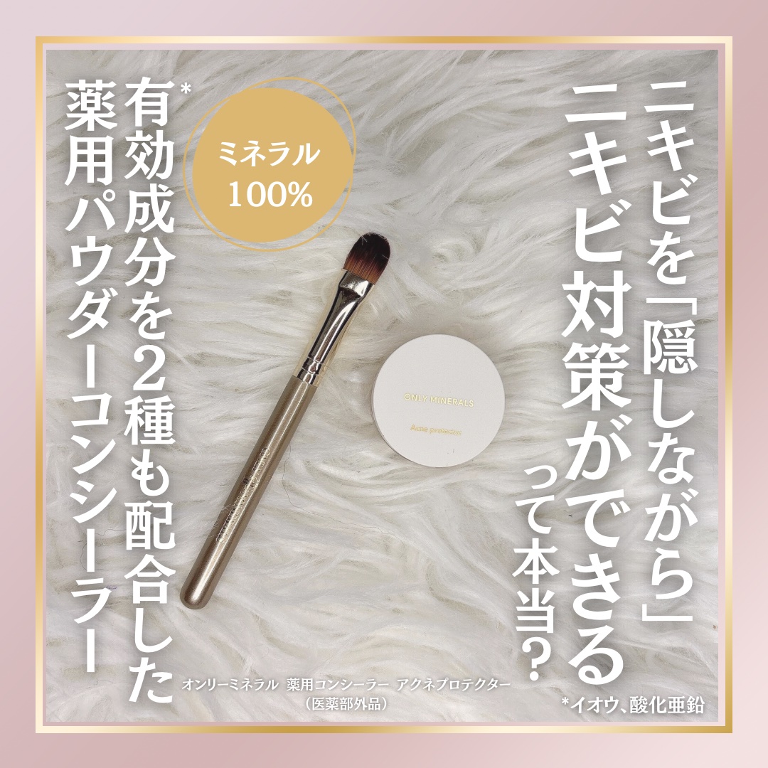 薬用コンシーラー アクネプロテクター/ONLY MINERALS/パウダーコンシーラーを使ったクチコミ（1枚目）