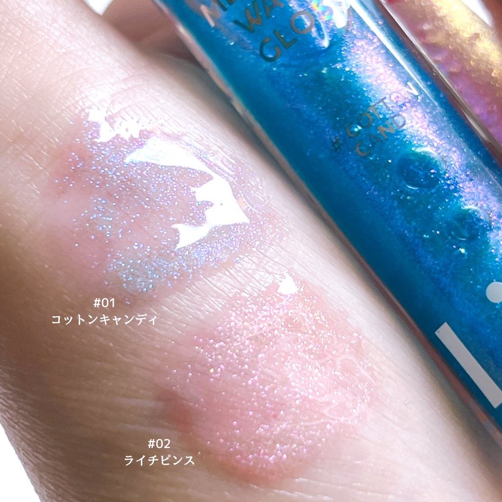 マーメイドウォーターグロス/Lipit./リップグロスを使ったクチコミ(3枚目)