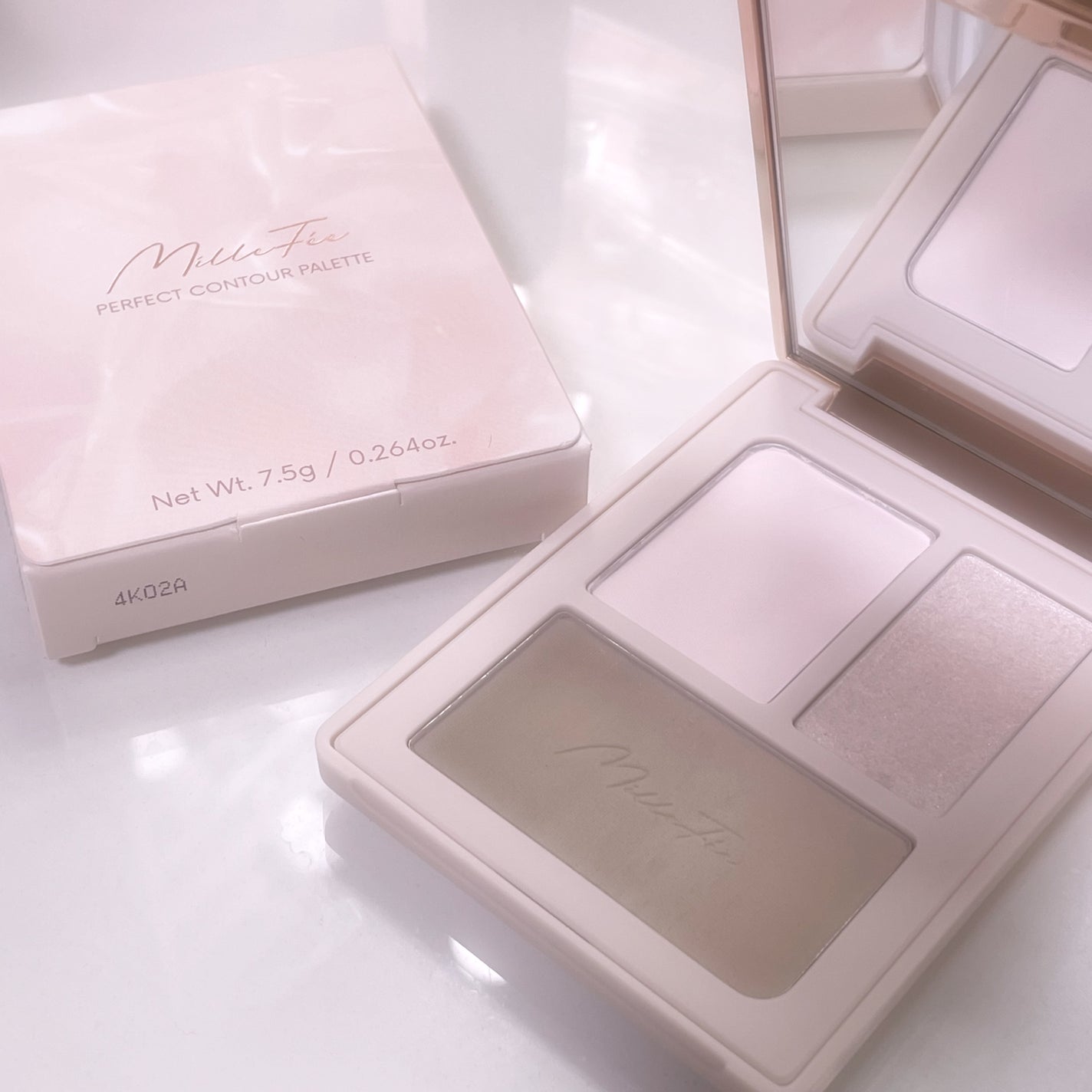 チート顔コントゥアパレット/MilleFée/パウダーハイライトを使ったクチコミ(2枚目)