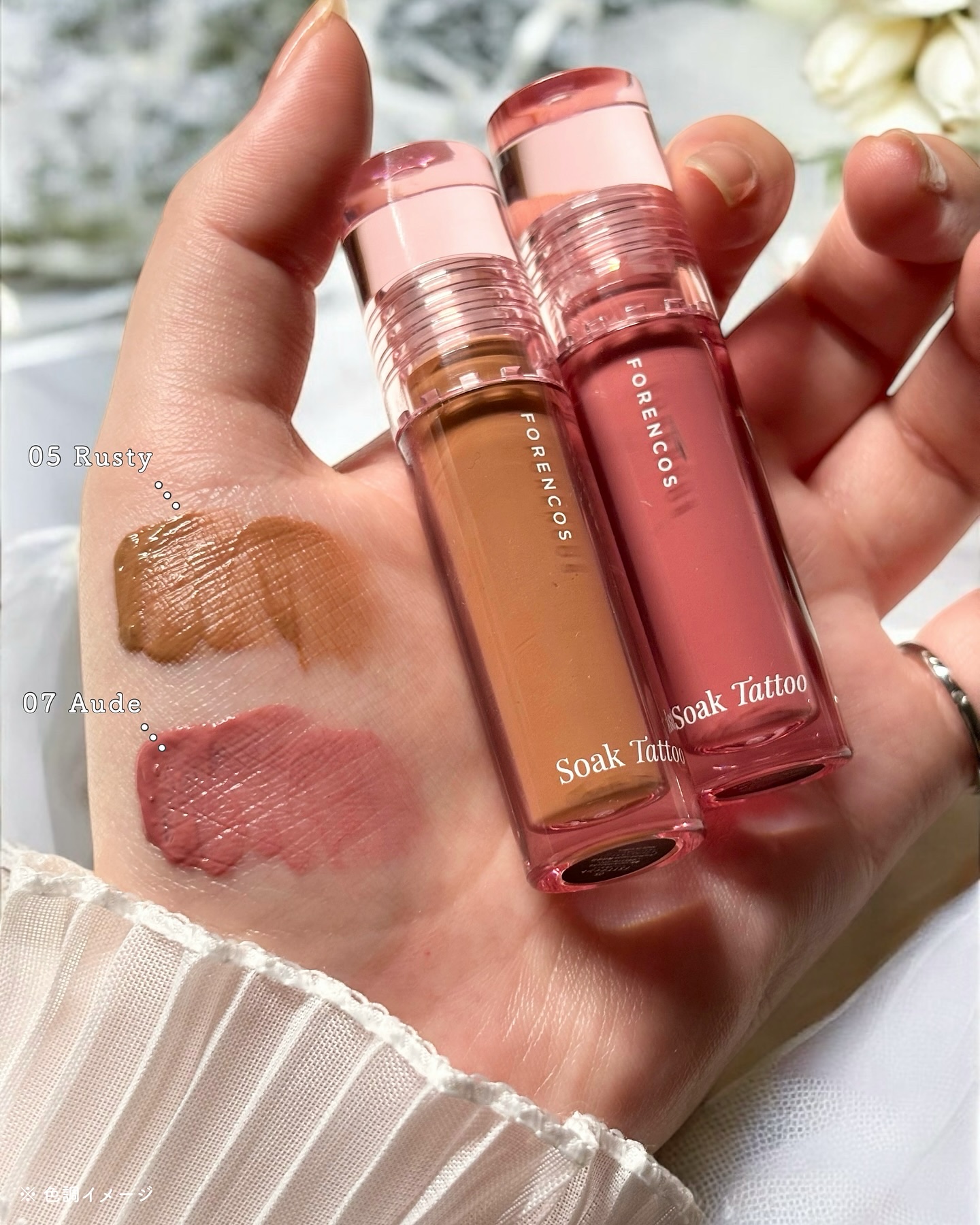 Soak Tattoo Tint/フォレンコス/リップグロスを使ったクチコミ（3枚目）