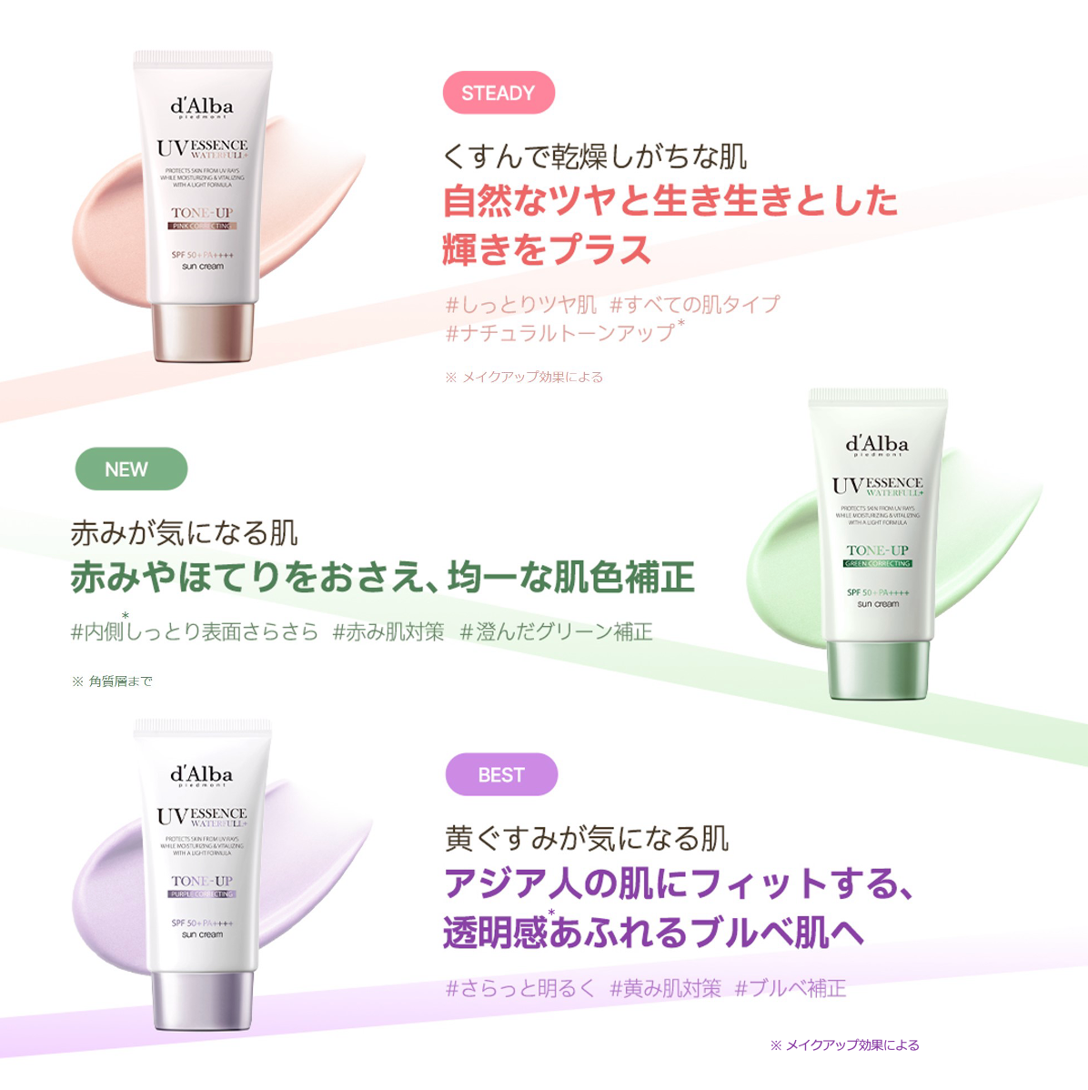 ダルバ ウォータフル トーンアップ サンクリーム(パープル)/ダルバ/日焼け止めクリームを使ったクチコミ(2枚目)