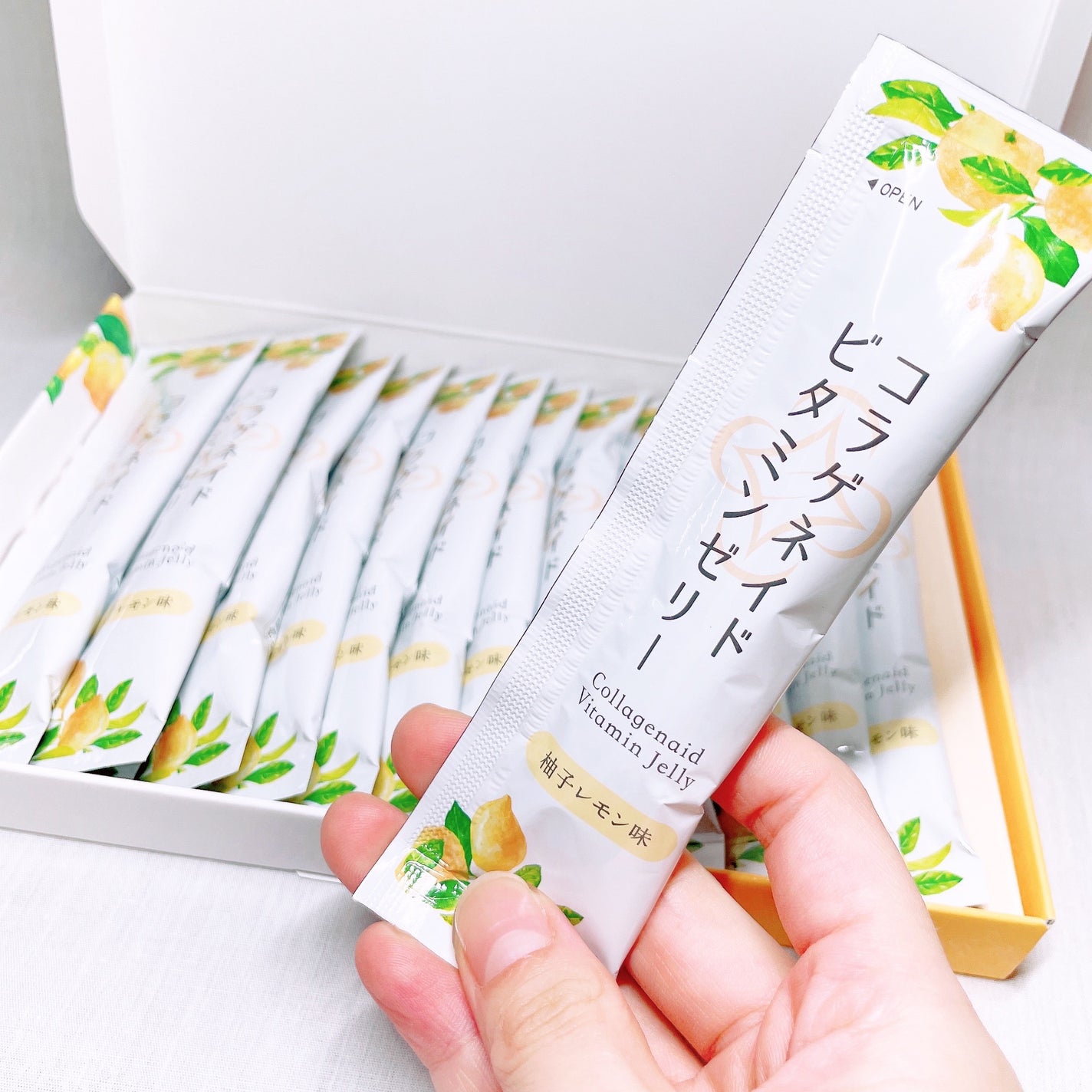 コラゲネイドビタミンゼリー(柚子レモン味)/新田ゼラチンダイレクト/美容サプリメントを使ったクチコミ(5枚目)
