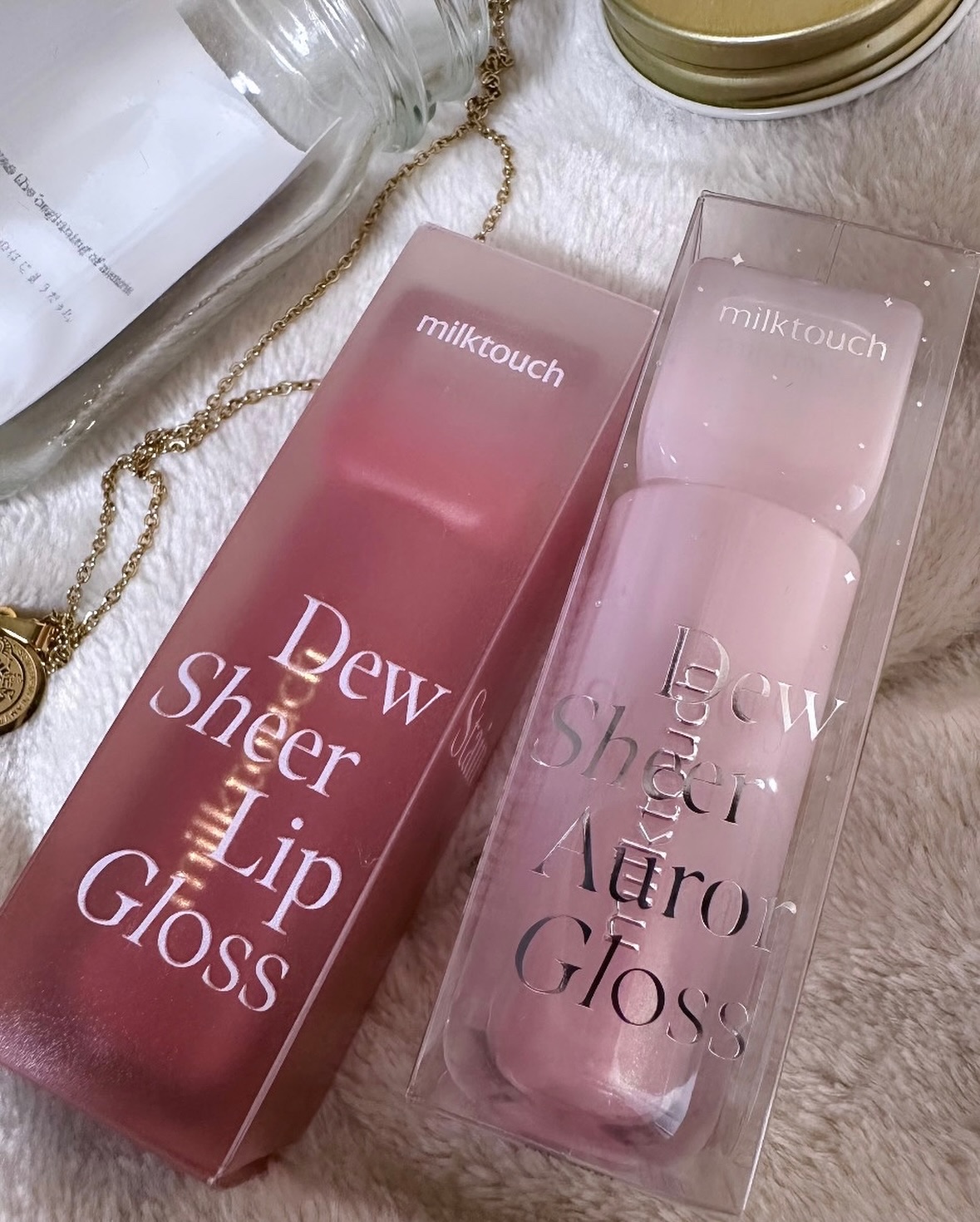 デューステインシアーリップグロス/Milk Touch/リップグロスを使ったクチコミ（2枚目）