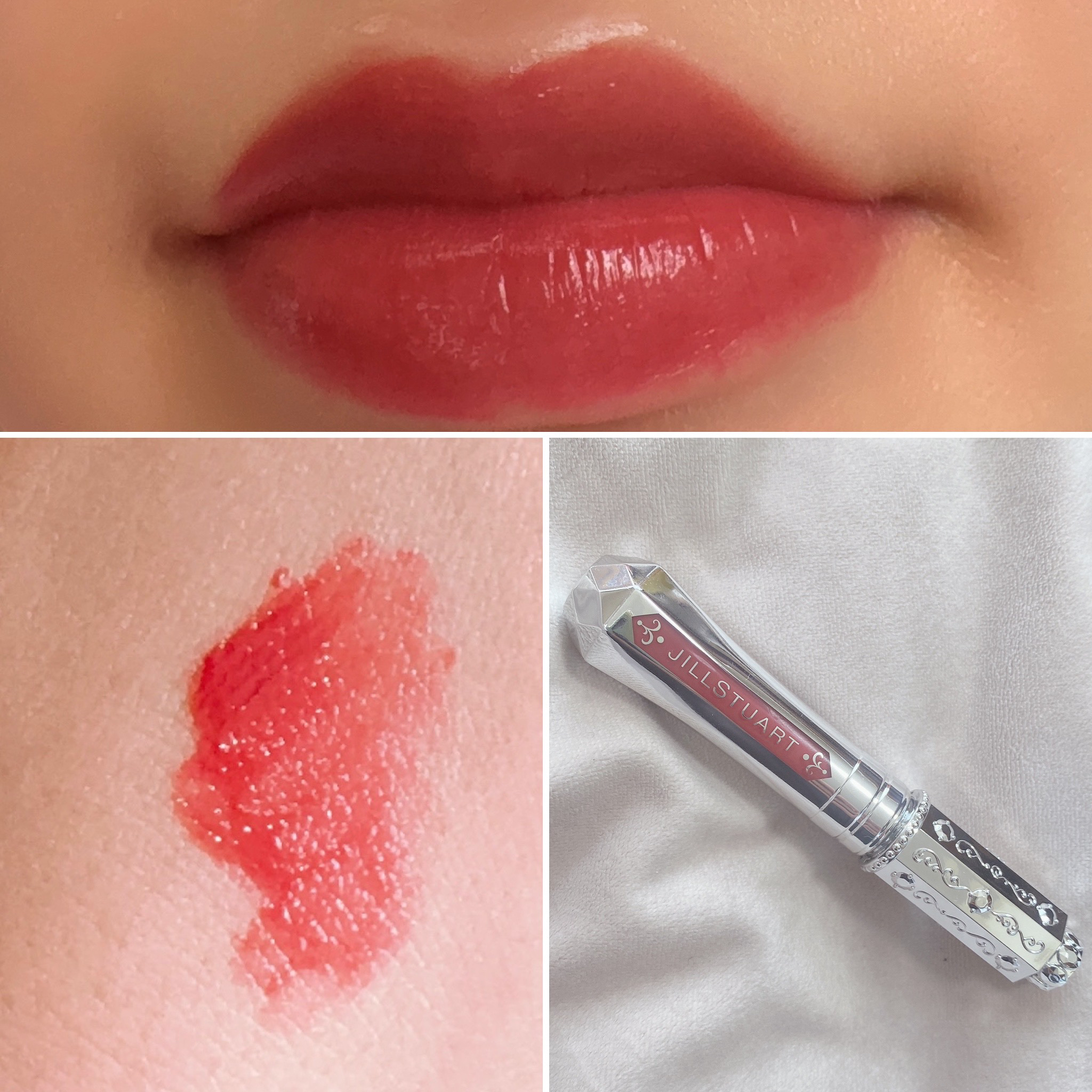 ジルスチュアート タイムレスグロウ ルージュティント 05 sunset afterglow /JILL STUART/リップティントを使ったクチコミ（1枚目）