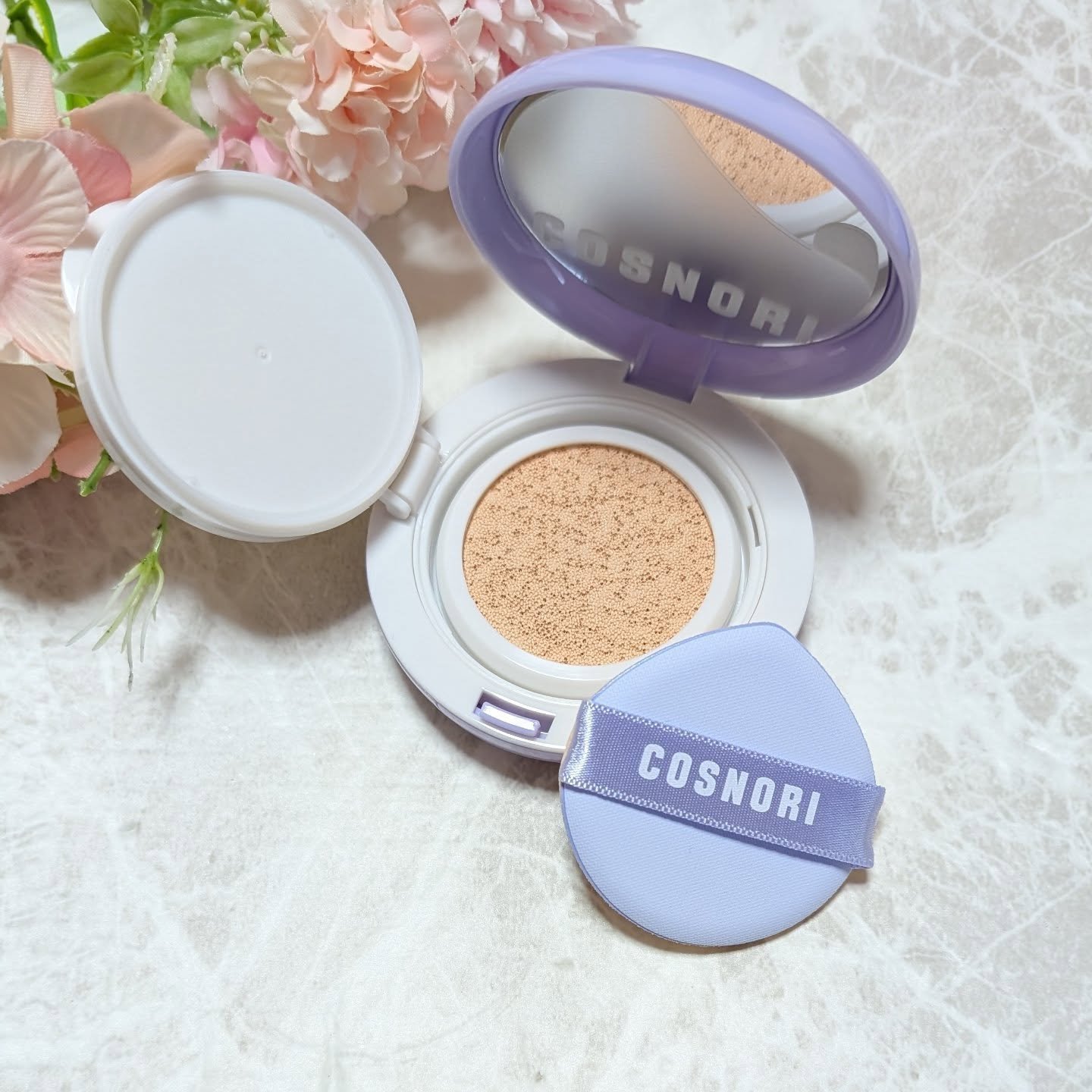 パンテノールバリアクッション/COSNORI/クッションファンデーションを使ったクチコミ（3枚目）