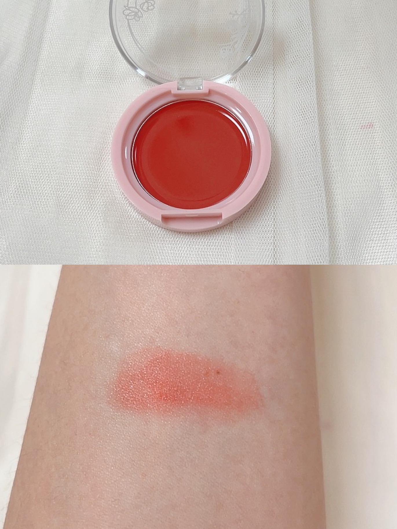 &amp;. Wチャーム クリームチーク/DAISO/ジェル・クリームチークを使ったクチコミ（2枚目）