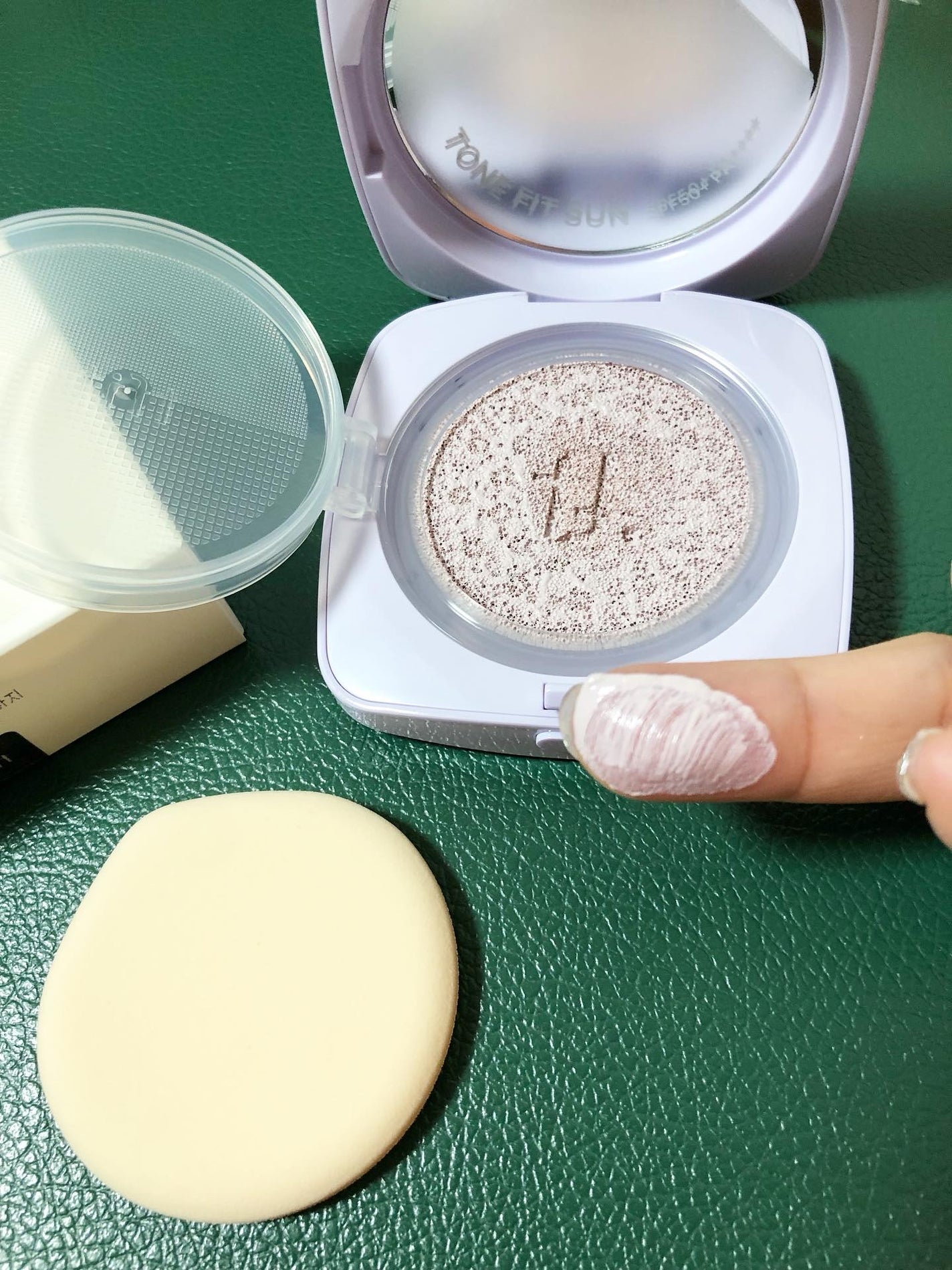 ベースフィットトーンアップサンクッション/TFIT/クッションファンデーションを使ったクチコミ(2枚目)