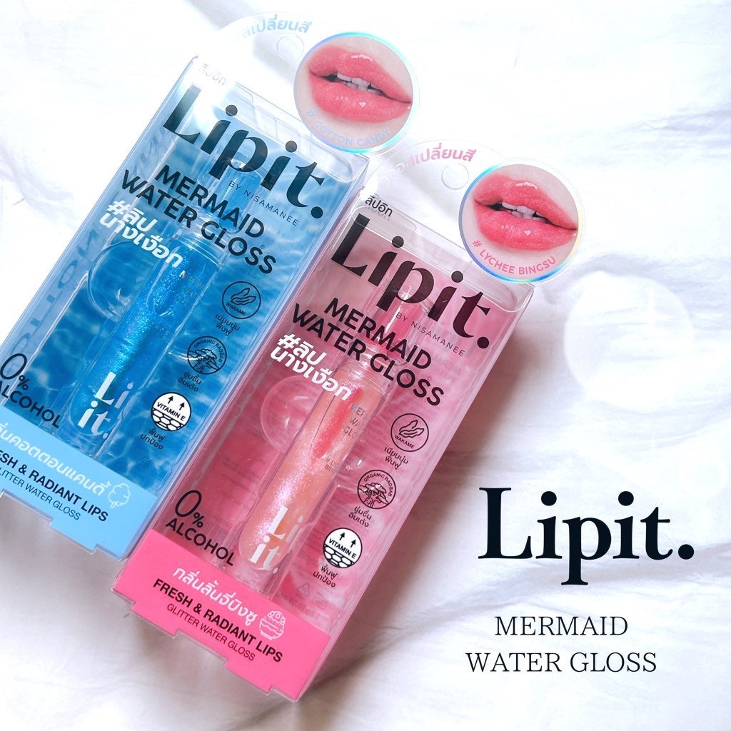 マーメイドウォーターグロス/Lipit./リップグロスを使ったクチコミ(1枚目)