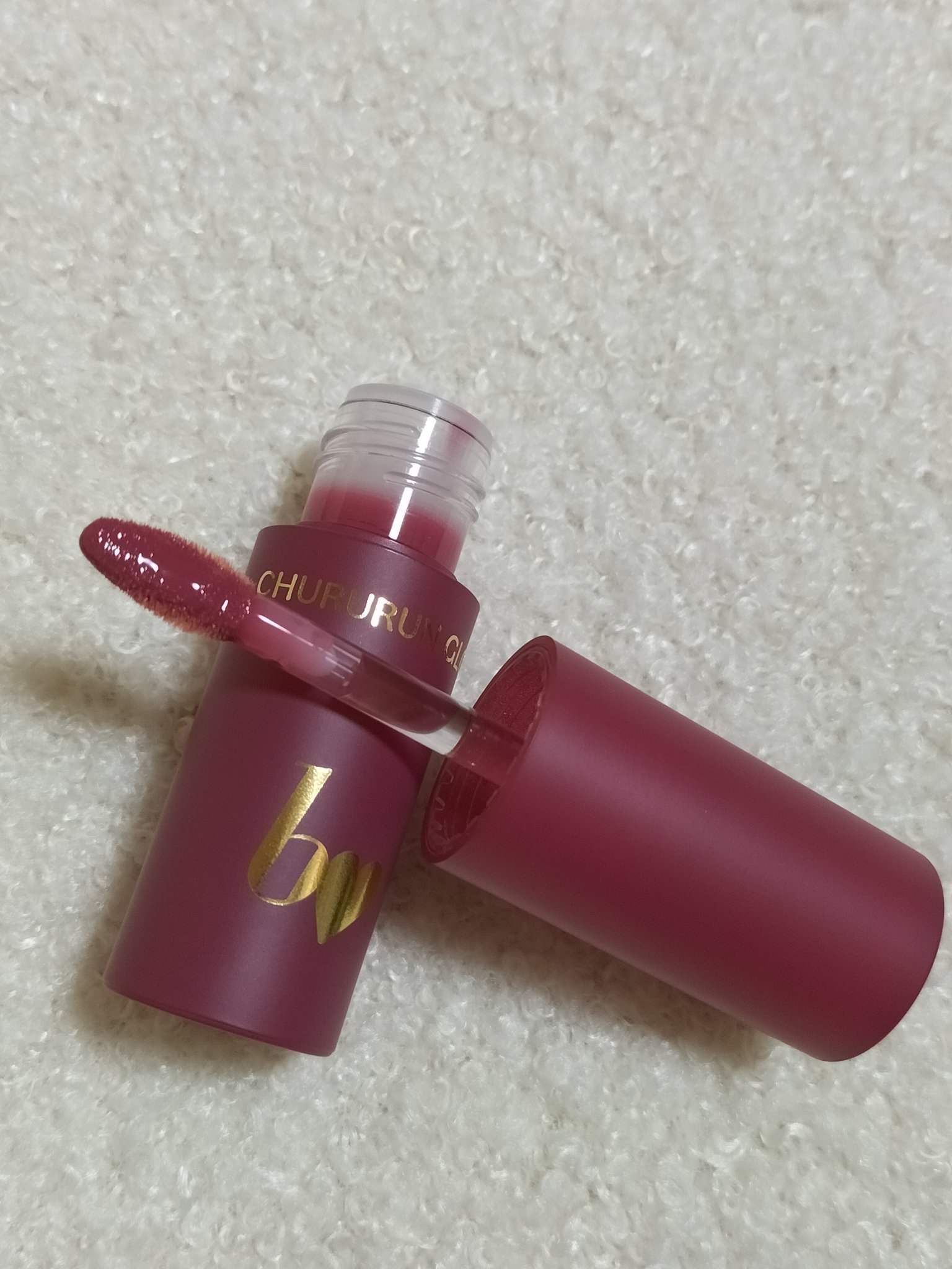 ちゅるるんグロス 03 ディナーチェリー /b idol/リップグロスを使ったクチコミ（2枚目）