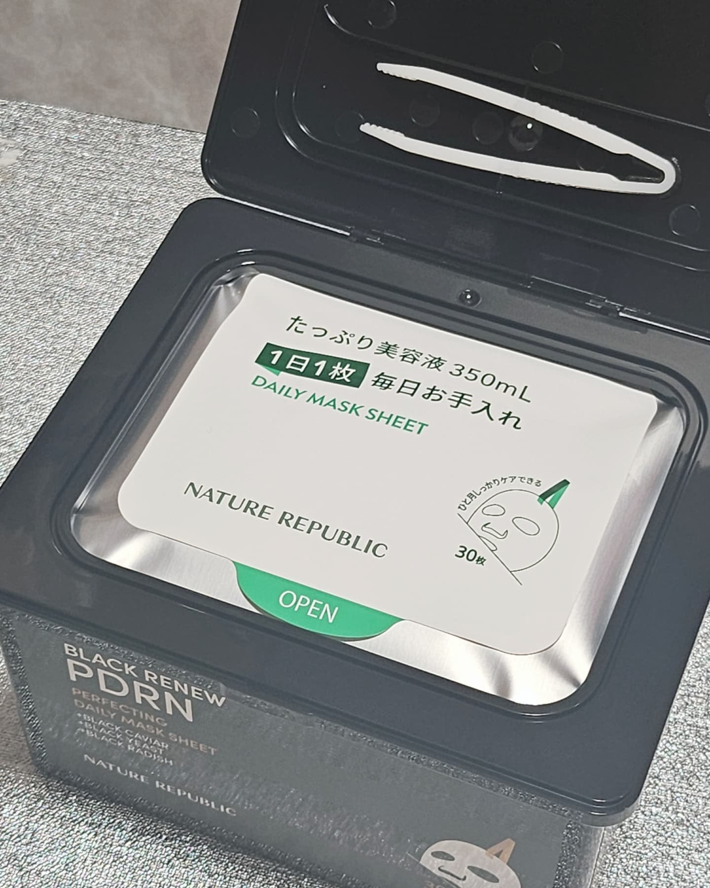 ブラックPDRN デイリーシートマスク/ネイチャーリパブリック/シートマスク・パックを使ったクチコミ（2枚目）