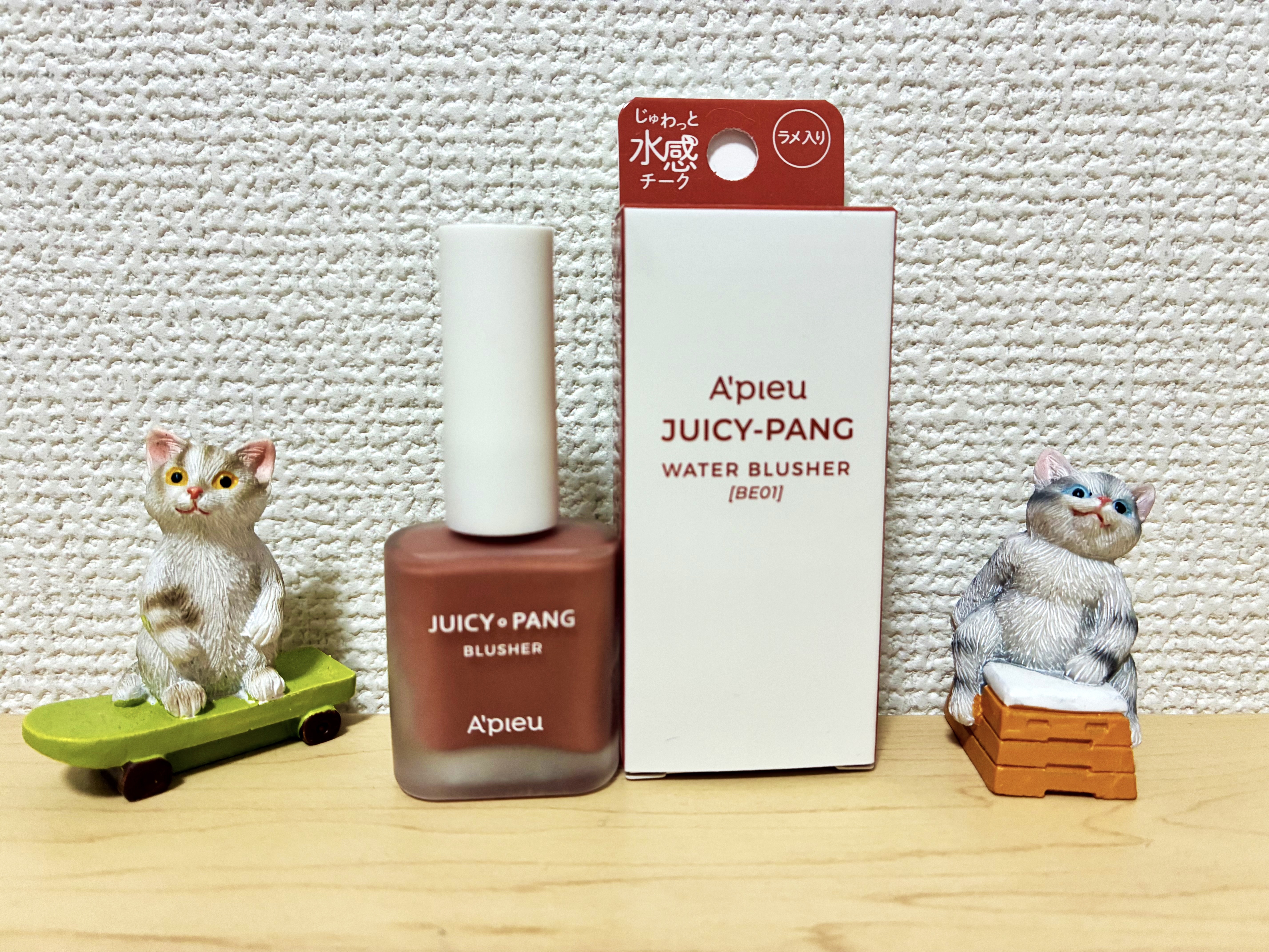 ジューシー パン ウォーター ブラッシャー BE01 FIG/A’pieu/リキッドチークを使ったクチコミ（1枚目）