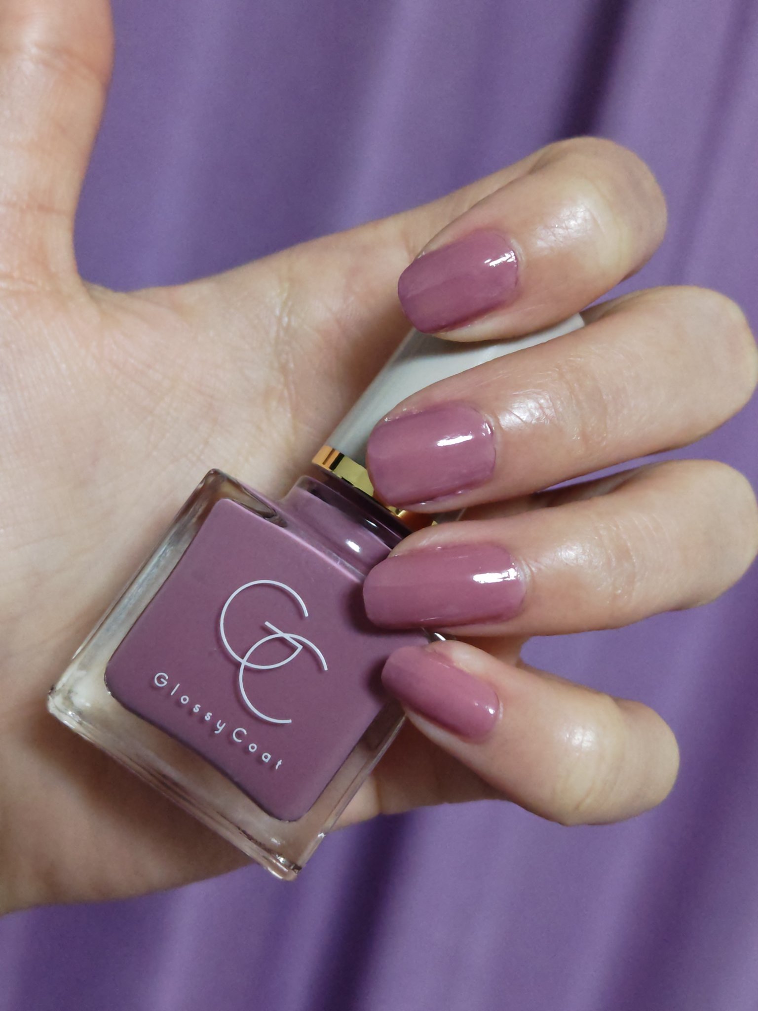 グロッシーコート ライラックピンク【新】/スキューズミー/オールインワンネイルを使ったクチコミ（2枚目）