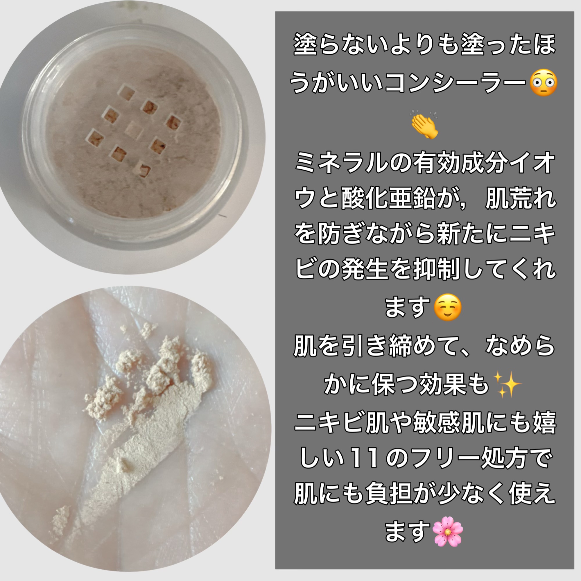 薬用コンシーラー アクネプロテクター/ONLY MINERALS/パウダーコンシーラーを使ったクチコミ（2枚目）