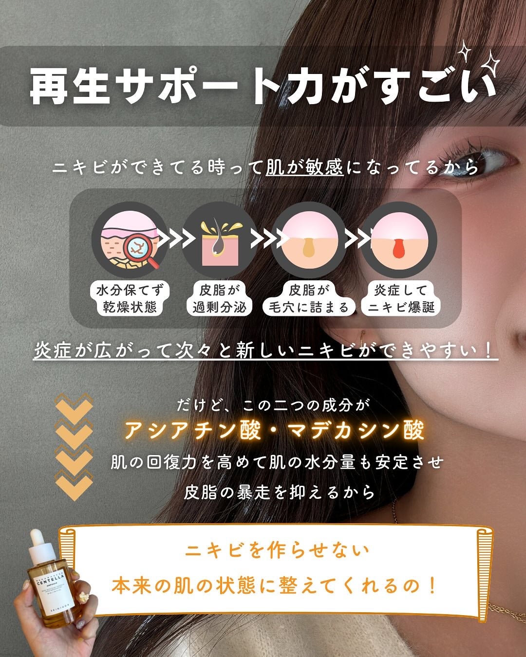 白湯(サユ) | ニキビと戦うOL🤍 on LIPS 「白湯です!この前絹ちゃんとあった時にセンテラアンプルが花粉の時..」(5枚目)