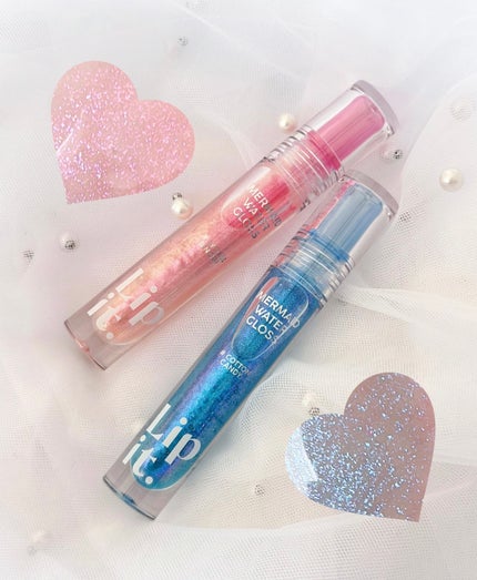 マーメイドウォーターグロス/Lipit./リップグロスを使ったクチコミ(1枚目)