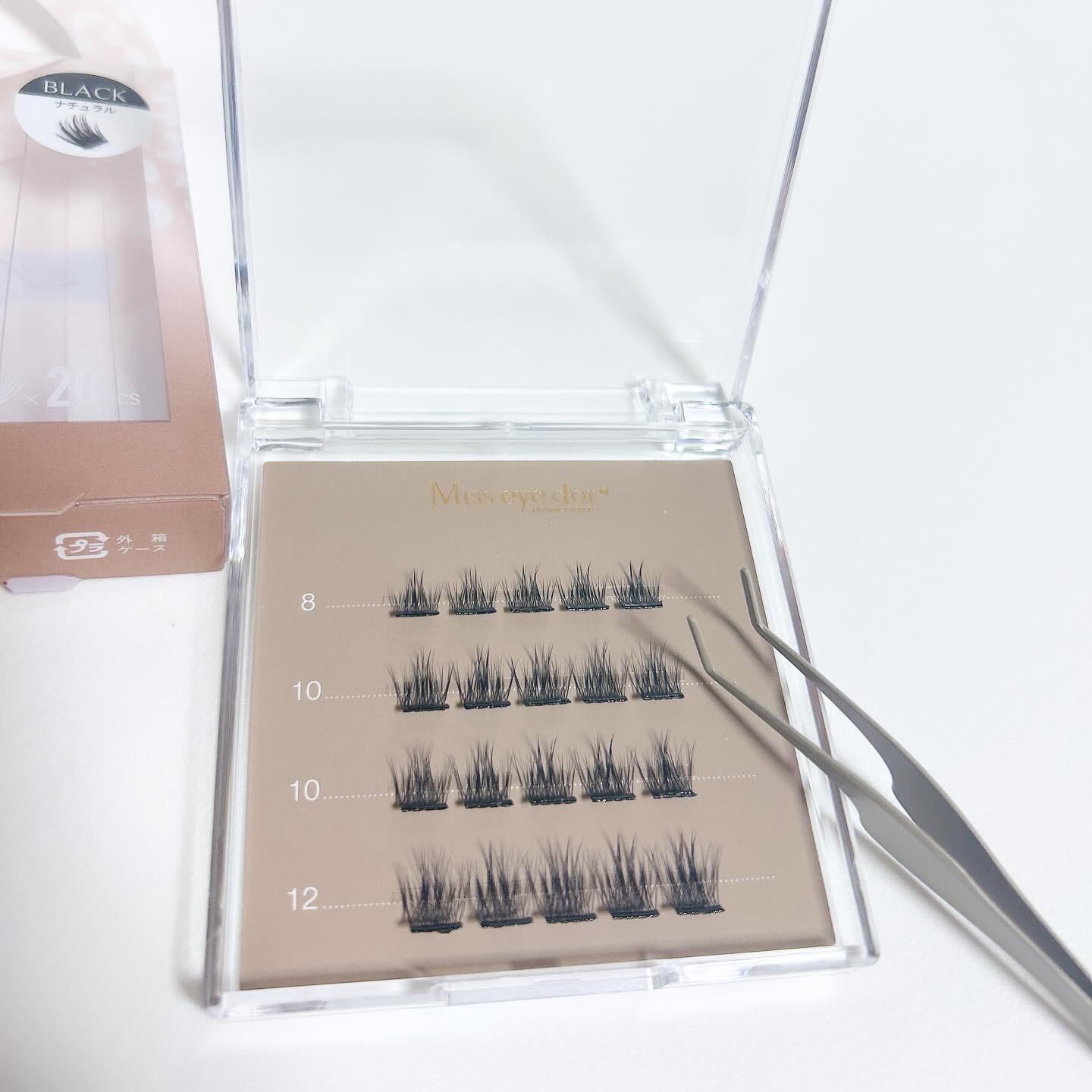 1秒まつエク ナチュラルタイプ ブラック（8-12mm）/Miss eye d'or/つけまつげを使ったクチコミ（2枚目）