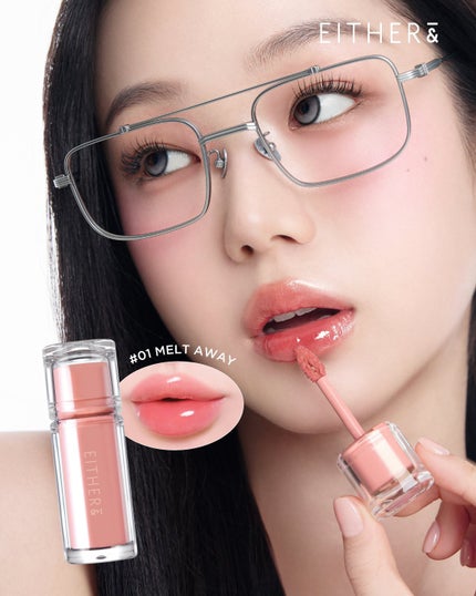 Dewy Syrup Tint/EITHER&/口紅を使ったクチコミ(4枚目)