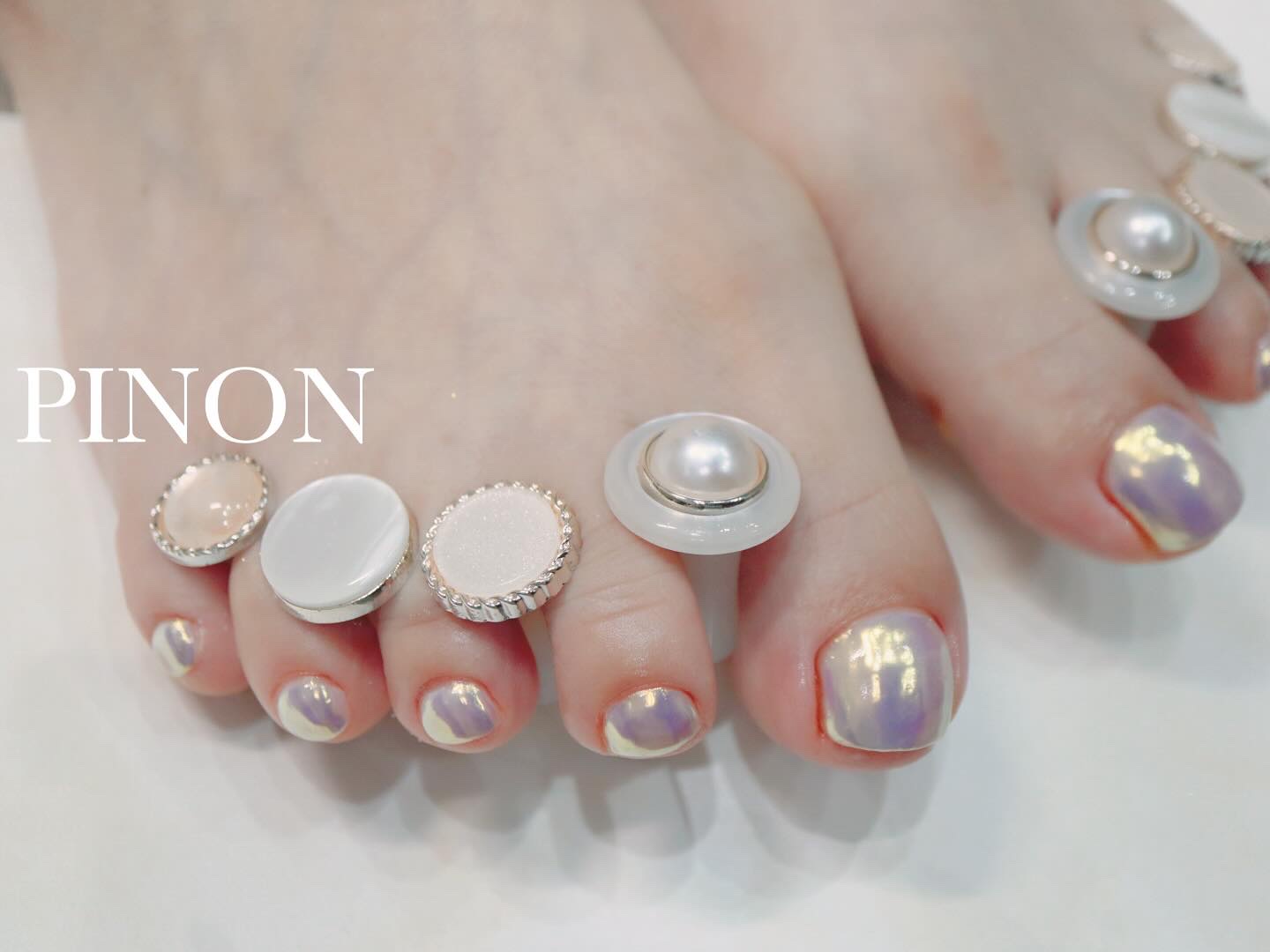 ニューオーロラパウダー/TOY's × INITY/ネイルチップ・パーツを使ったクチコミ（1枚目）