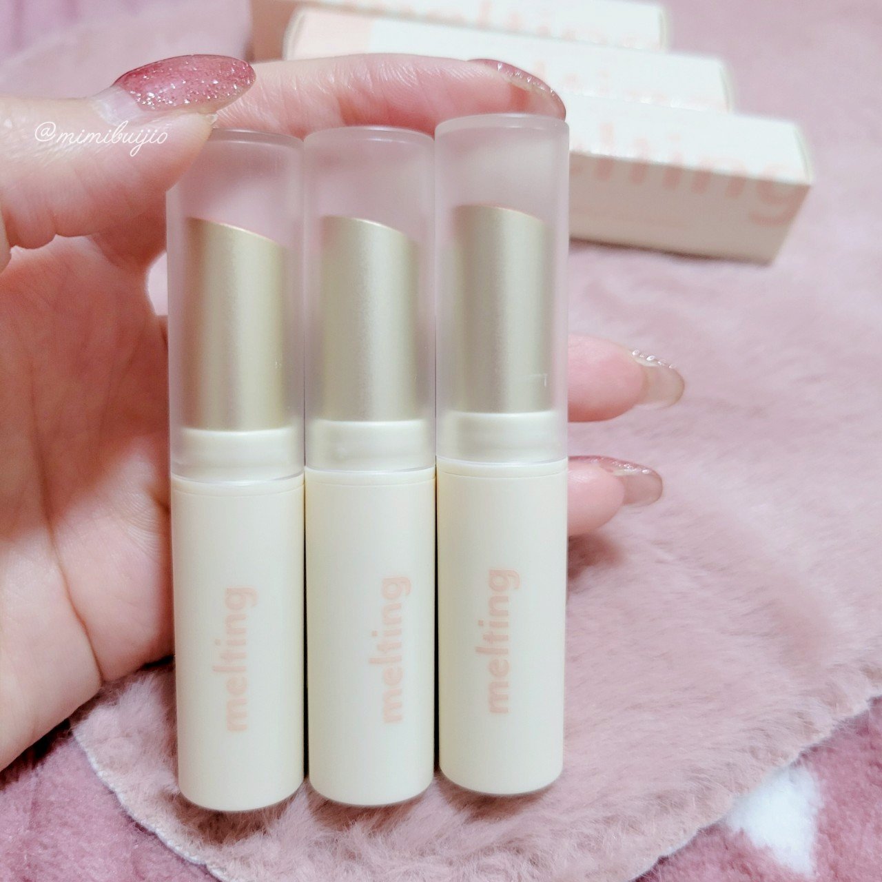 グロッシーメルティングカラーリップバーム/MERZY/リップクリームを使ったクチコミ（2枚目）