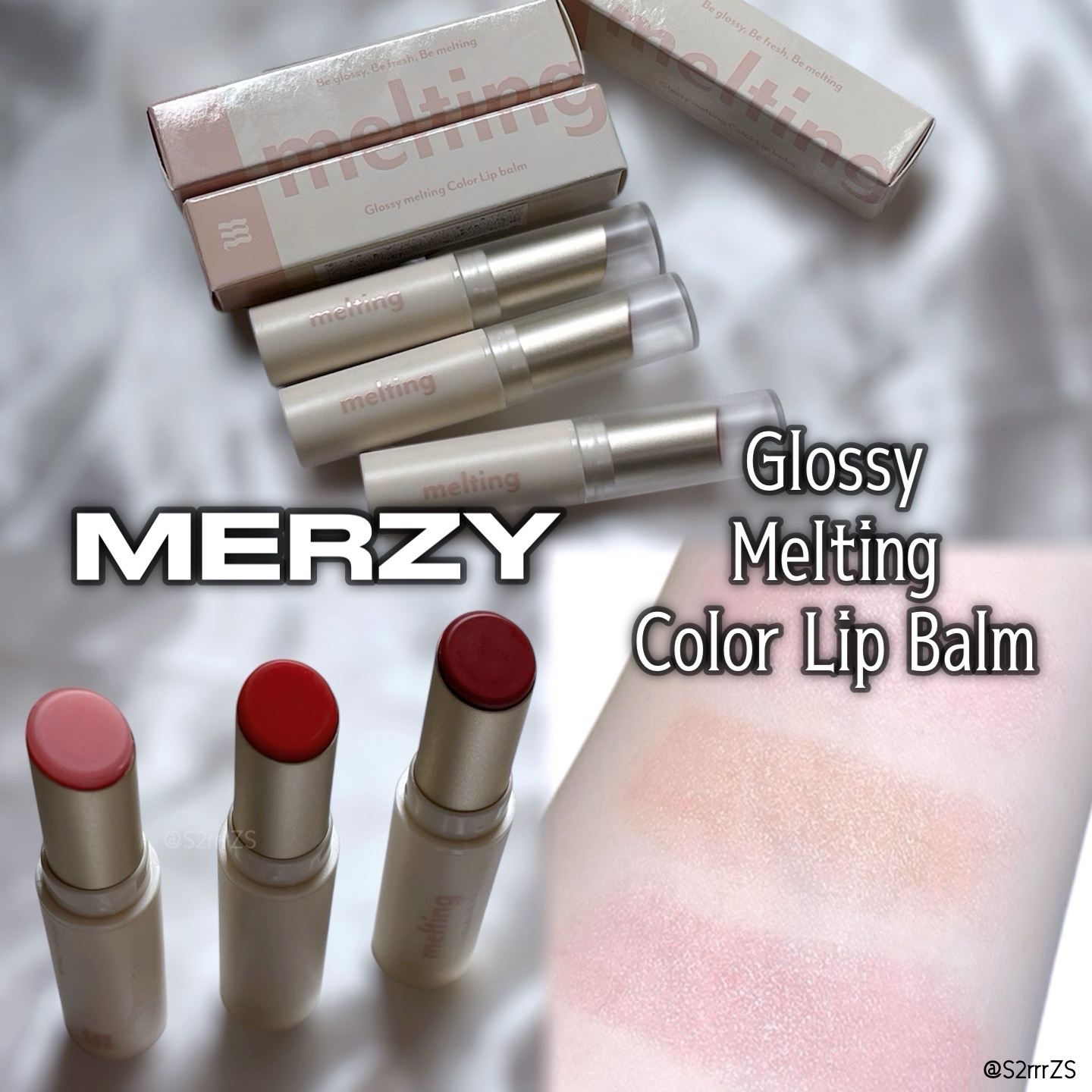 グロッシーメルティングカラーリップバーム/MERZY/リップクリームを使ったクチコミ（1枚目）