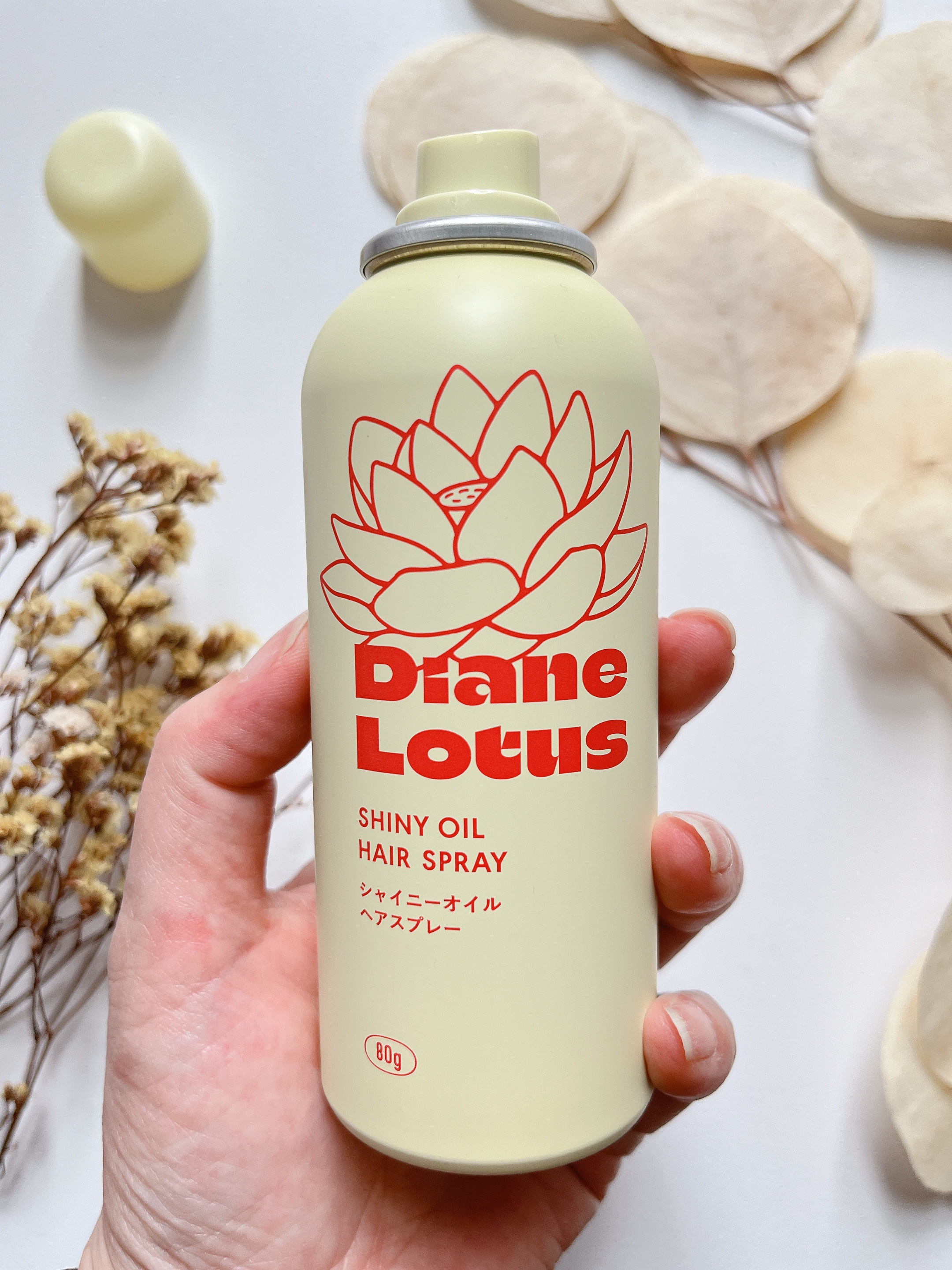 ロータス シャイニーオイル ヘアスプレー ピーチ＆ホワイトティーの香り/ダイアン/ヘアスプレーを使ったクチコミ（2枚目）