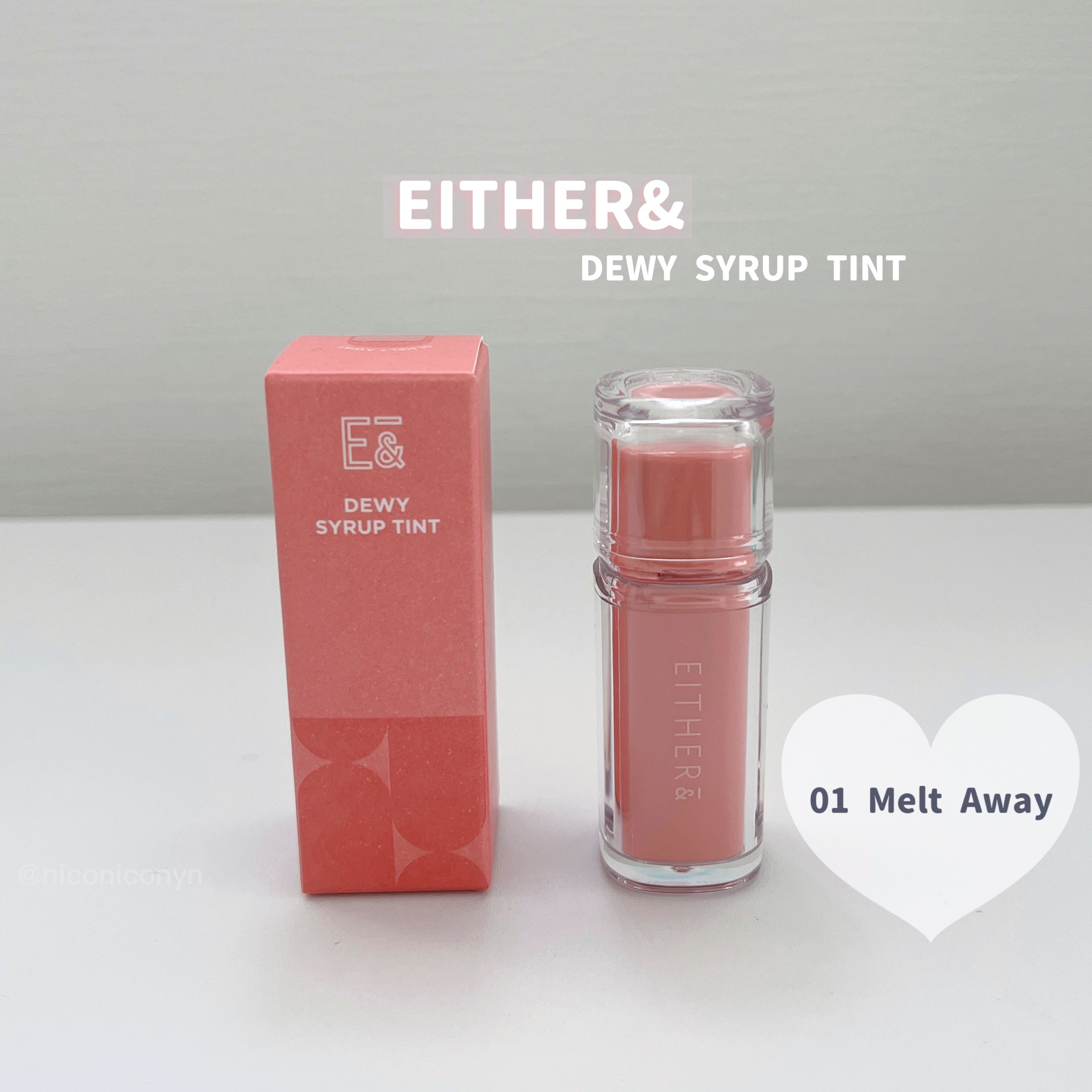 Dewy Syrup Tint/EITHER＆/口紅を使ったクチコミ（2枚目）