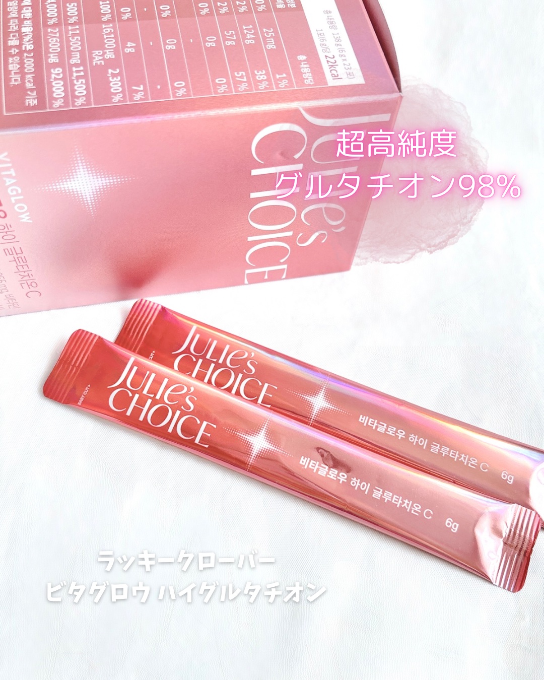 ビタグロウハイグルタチオン/julie's choice/美容ドリンクを使ったクチコミ（2枚目）