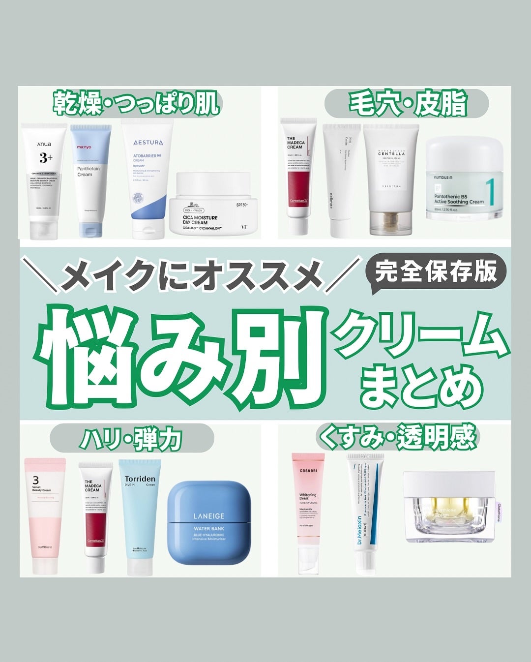 はく|韓流美容男子🧴フォロバ100 on LIPS 「\朝クリーム、肌悩み別で選んでる?/スキンケアって夜だけじゃな..」(1枚目)