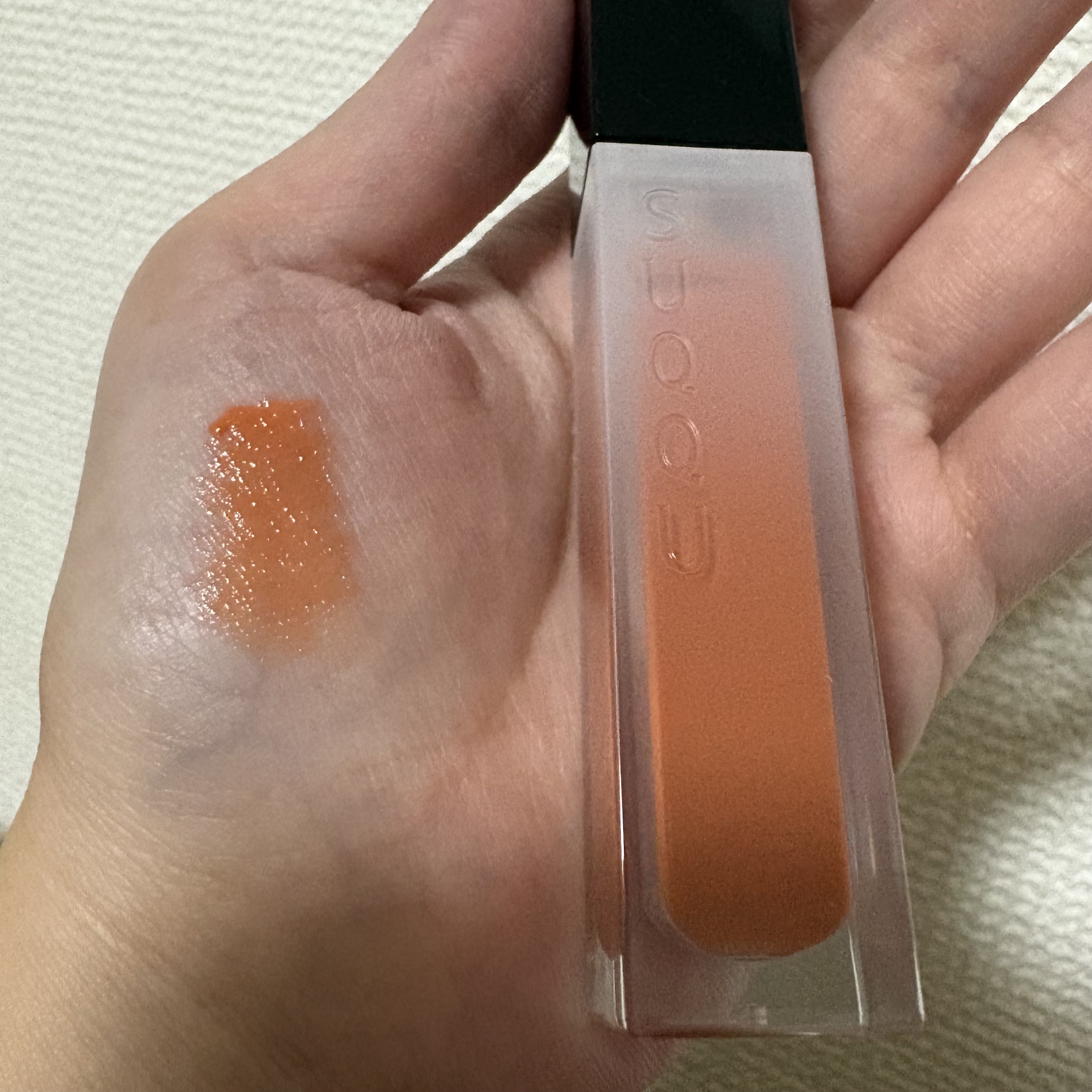 トリートメント ラッピング リップ 108 蜜焦 -MITSUKOGASHI（限定色）/SUQQU/口紅を使ったクチコミ（2枚目）