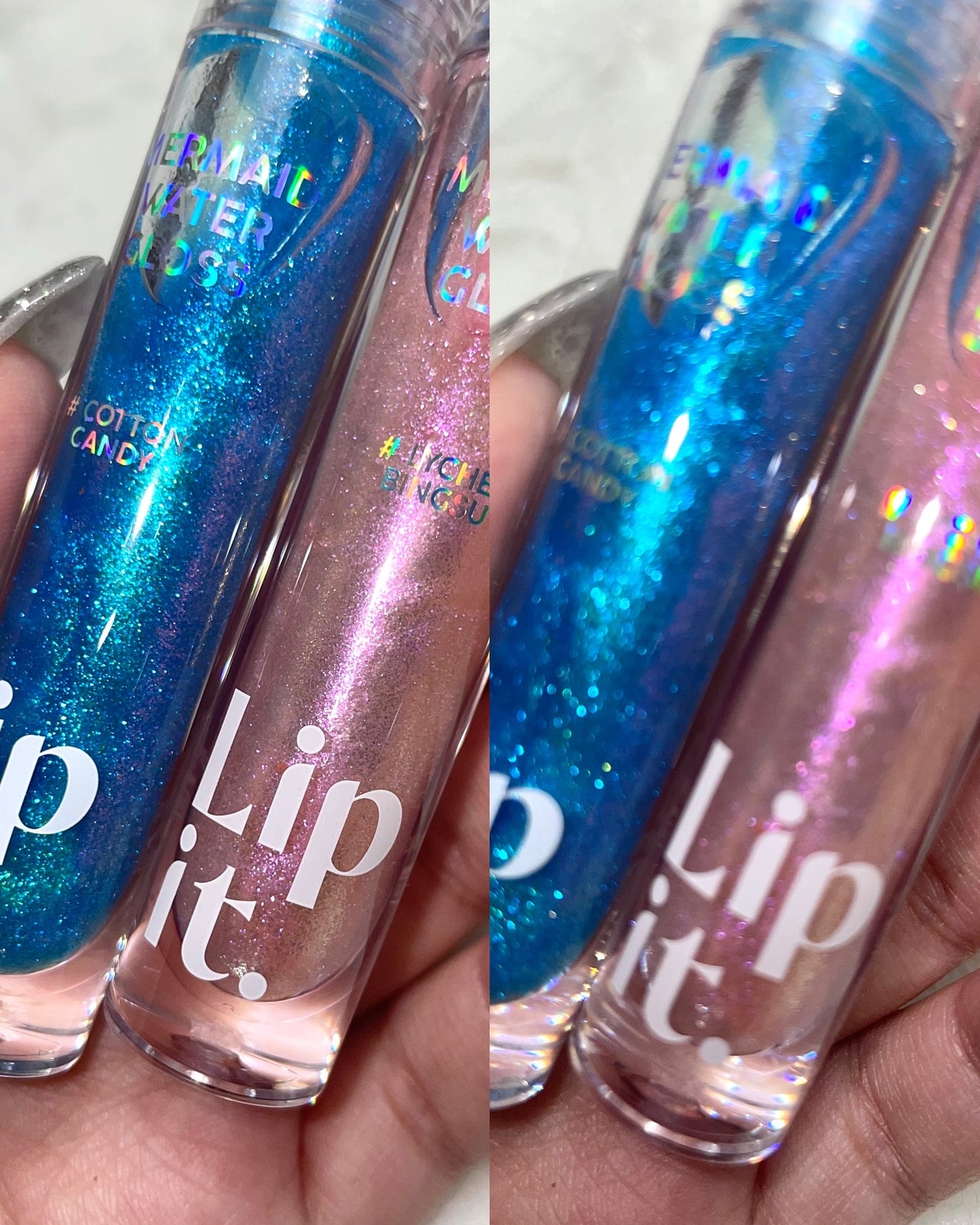 マーメイドウォーターグロス/Lipit./リップグロスを使ったクチコミ(6枚目)