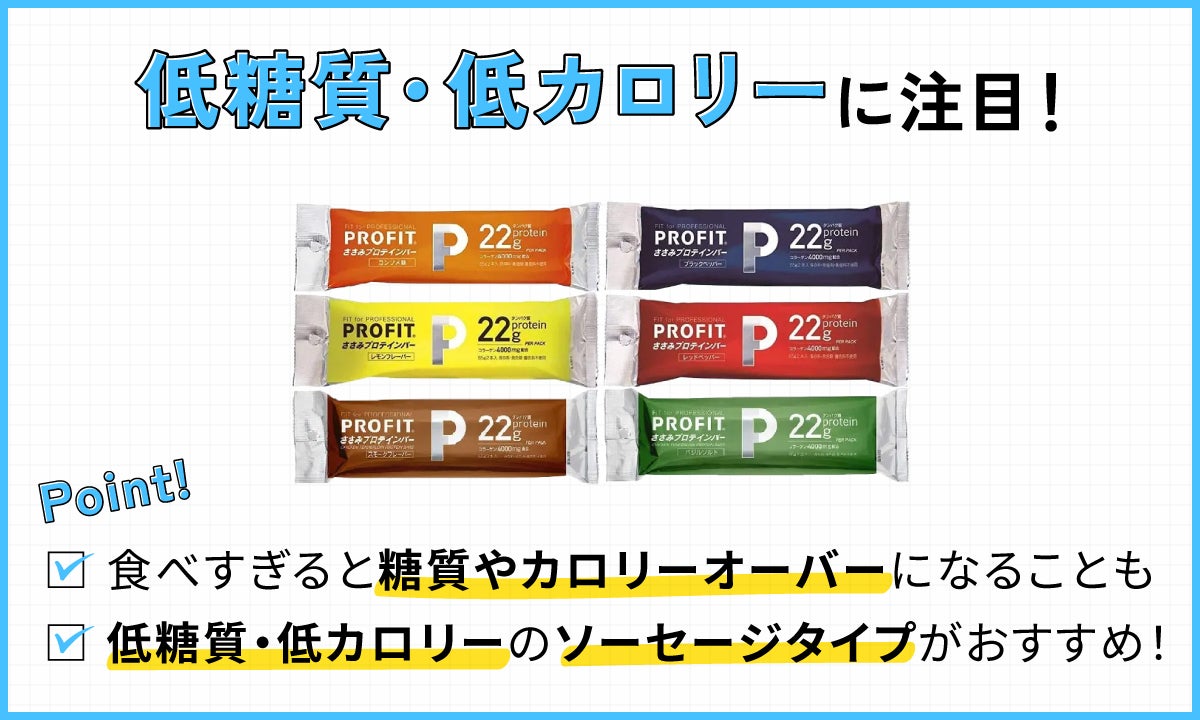 低糖質・低カロリーに注目!食べすぎると糖質やカロリーオーバーになることもあるため要注意。低糖質・低カロリーのソーセージタイプがおすすめ!