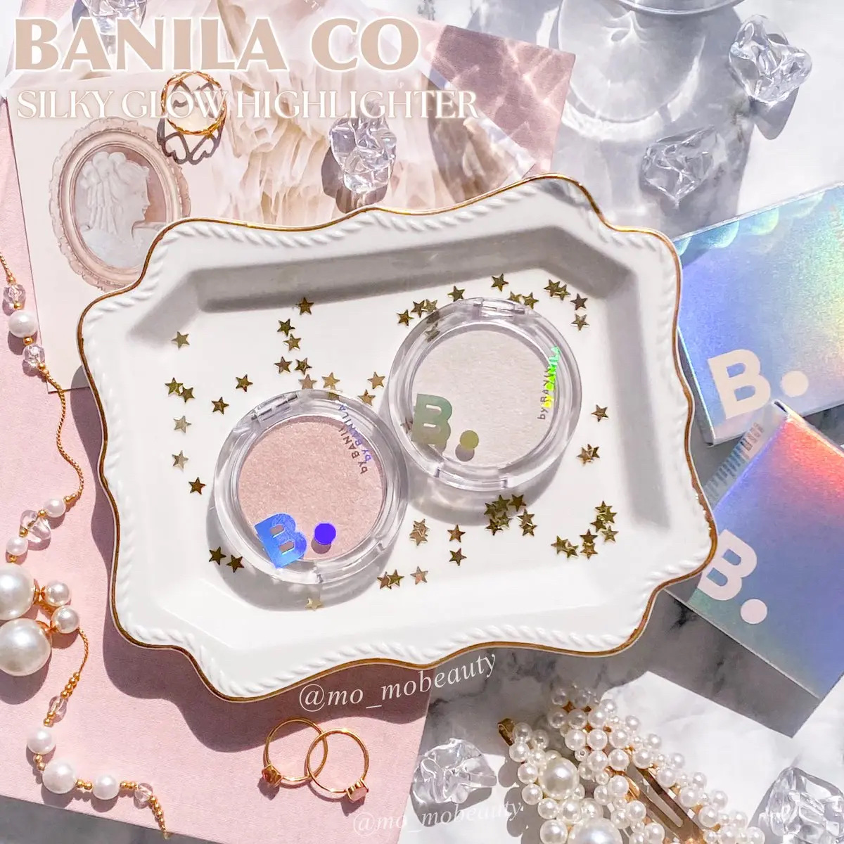 バニラコから新しく
シルキーグロウハイライターが登場🌟

微細球状パウダー+ナイロンベースパウダー配合で
毛穴の目立ちや粉飛びや
ムラ付きせずなめらかカバーを実現🤍


BE01 TUTUは
肌馴染みの良いベージュで使いやすい！

PK