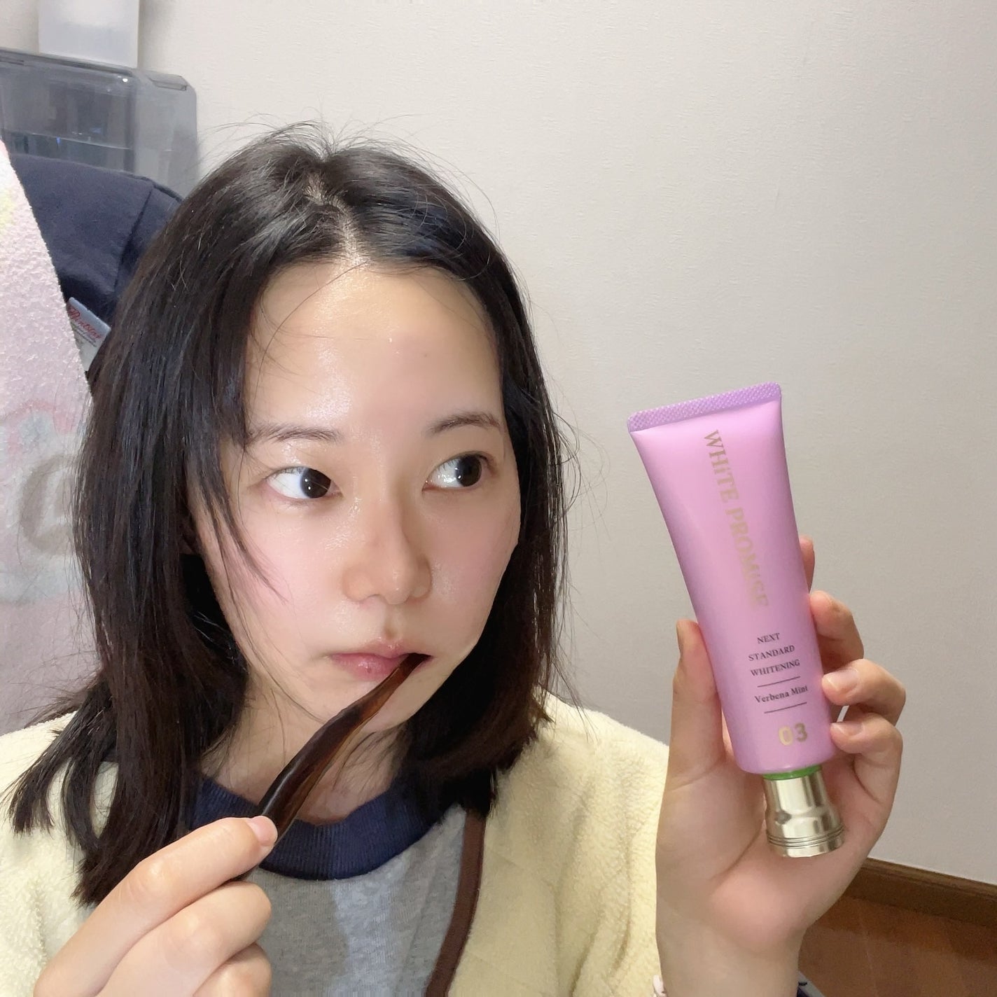 ホワイトプロミス  美白*+むし歯予防*/WHiTE PROMiSE/歯磨き粉を使ったクチコミ(6枚目)