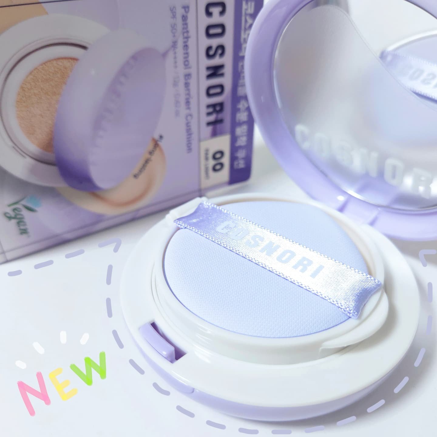 パンテノールバリアクッション/COSNORI/クッションファンデーションを使ったクチコミ（1枚目）