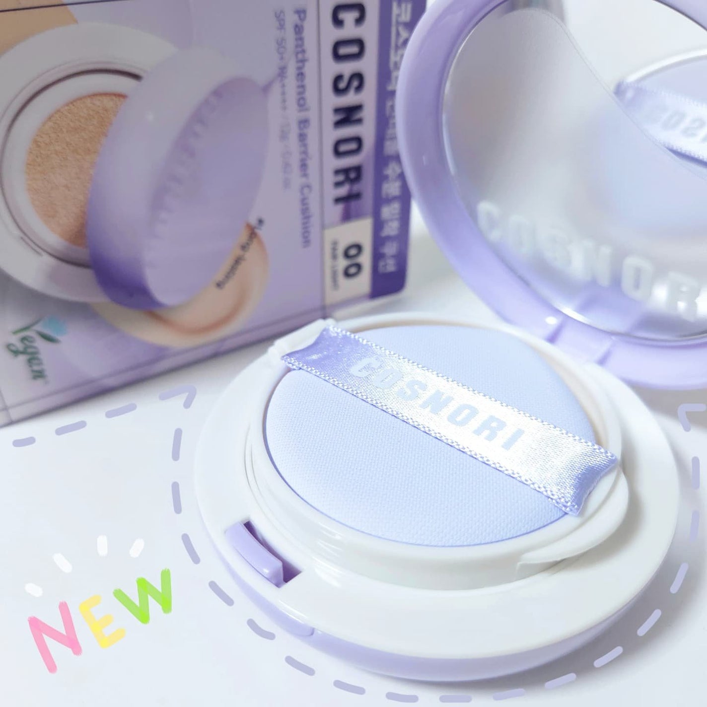 パンテノールバリアクッション/COSNORI/クッションファンデーションを使ったクチコミ(1枚目)