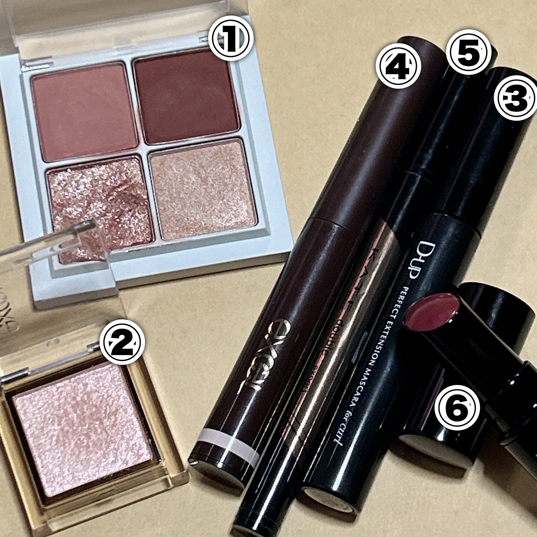 グリームオンフィットシャドウ/excel/スティックアイシャドウを使ったクチコミ（2枚目）