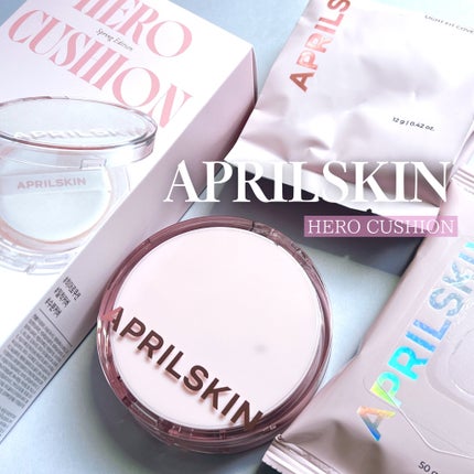 ヒーロークッション+レフィルセット/APRILSKIN/クッションファンデーションを使ったクチコミ(1枚目)
