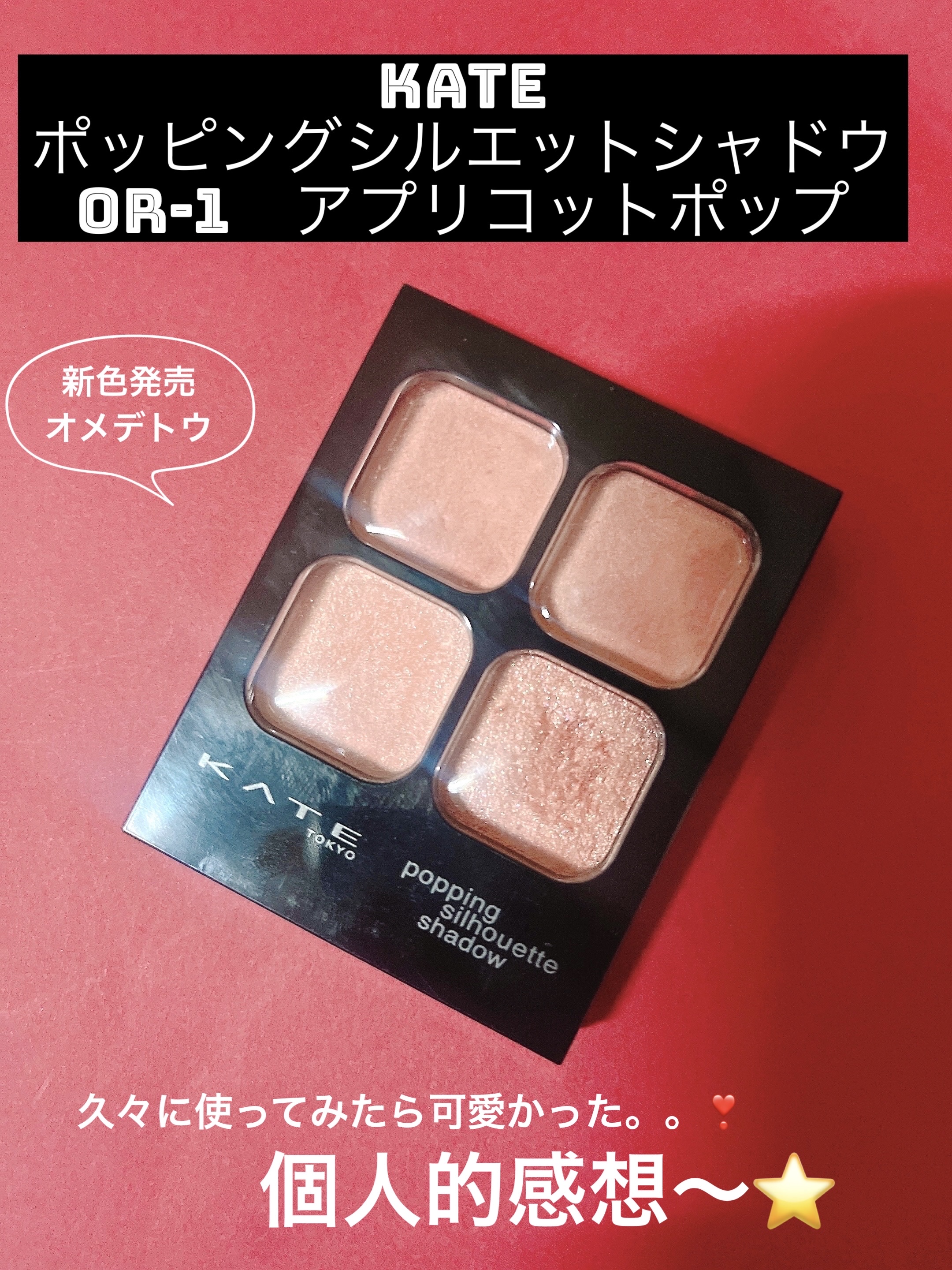 ケイト ポッピングシルエットシャドウ/KATE/アイシャドウパレットを使ったクチコミ（1枚目）