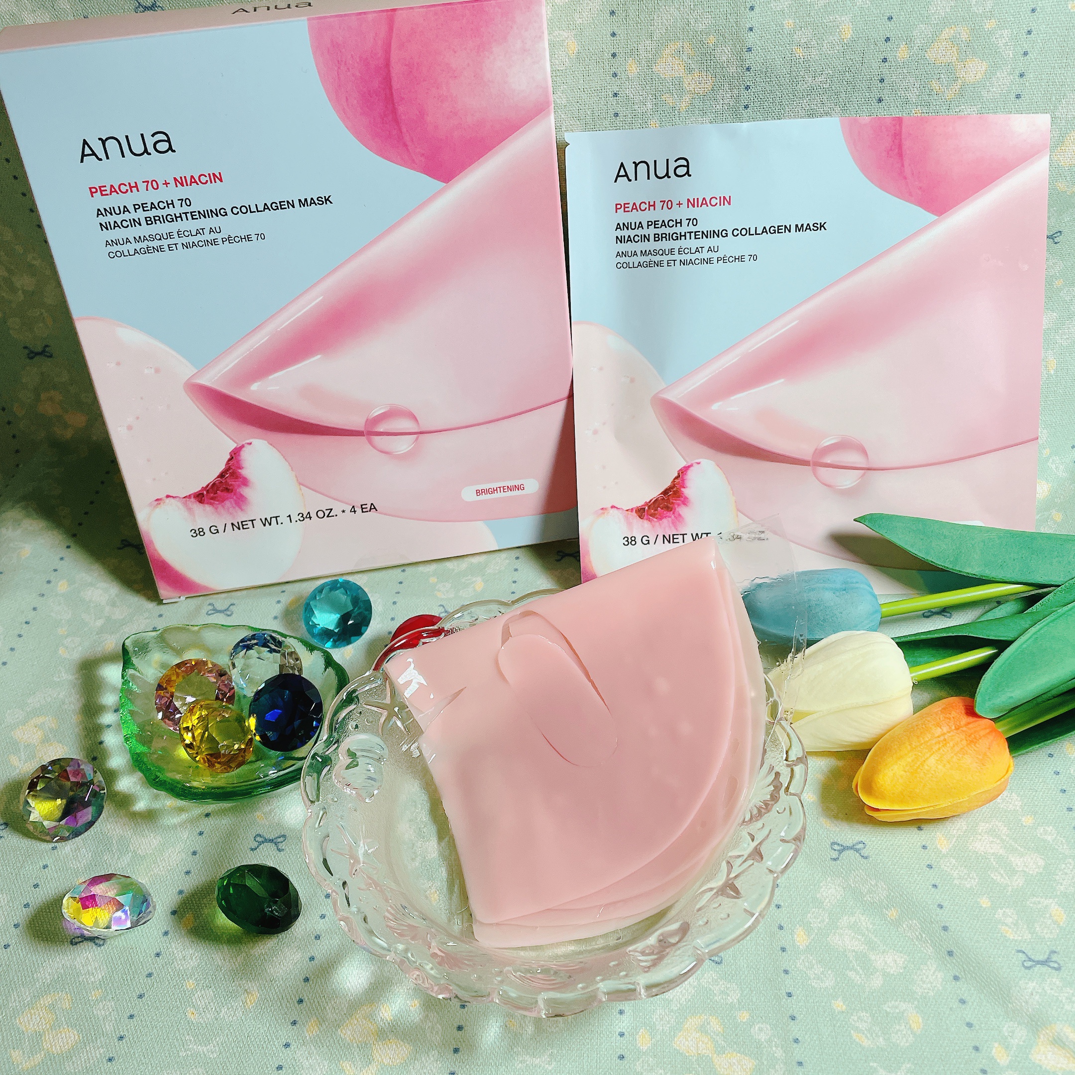 桃70ナイアシンコラーゲンフェイスパック/Anua/シートマスク・パックを使ったクチコミ（1枚目）