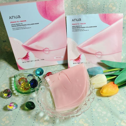 桃70ナイアシンコラーゲンフェイスパック/Anua/シートマスク・パックを使ったクチコミ(1枚目)