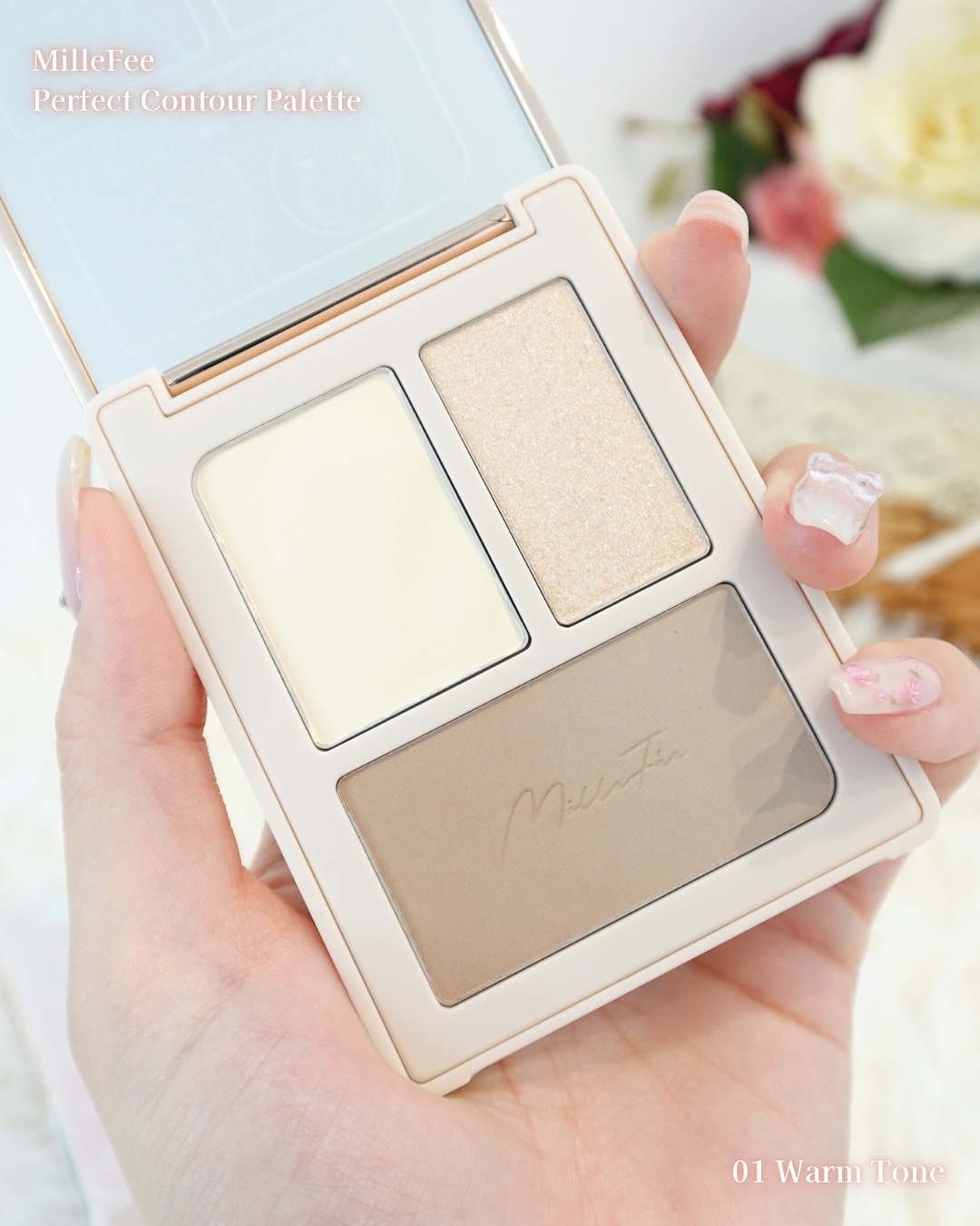 チート顔コントゥアパレット/MilleFée/パウダーハイライトを使ったクチコミ（2枚目）