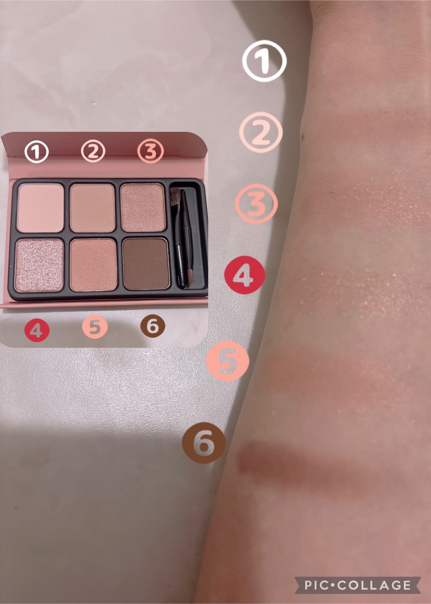 こたろう on LIPS 「hemeアイシャドウパレットコットンローズお試しさせていただき..」(3枚目)