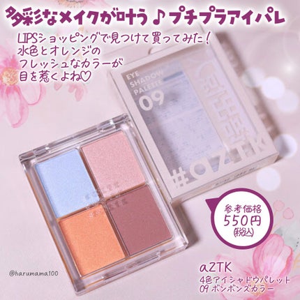 4色アイシャドウパレット/aZTK/アイシャドウパレットを使ったクチコミ(2枚目)